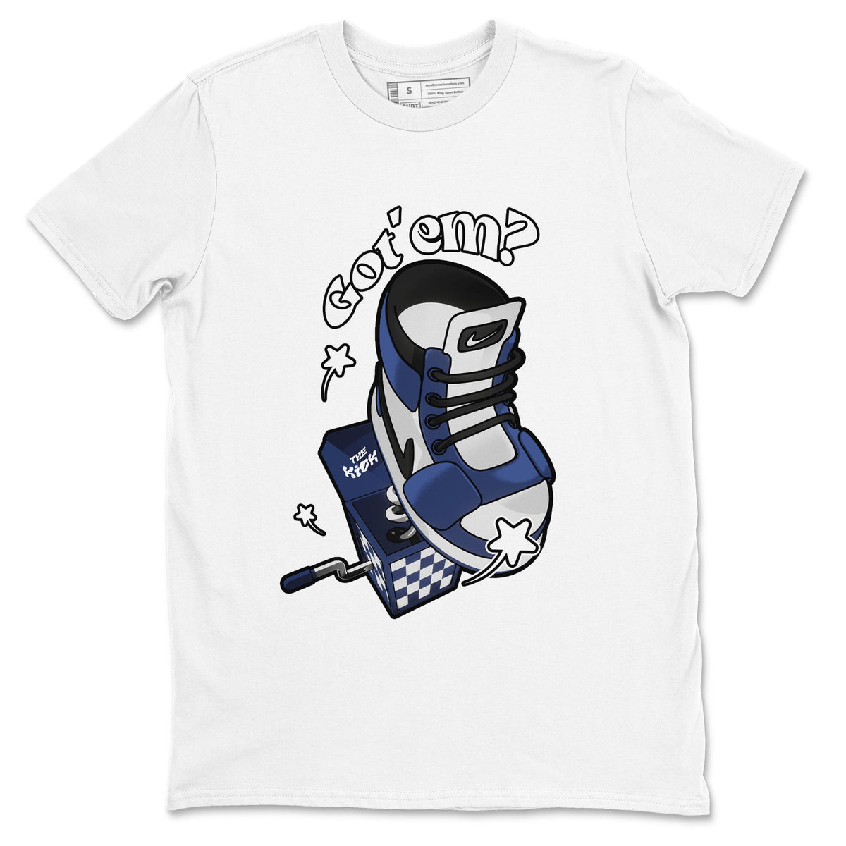 1s Midnight Navy shirts to match jordans Shoe In The Box sneaker match tees Air Jordan 1 Midnight Navy match shoes to clothes Drip Gear Zone unisex cotton White 2 shirts