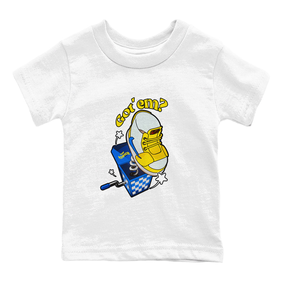 1s Travis Scott Canary shirt to match jordans Shoe In The Box sneaker tees Air Jordan 1 Travis Scott Canary Drip Gear Zone baby toddler White 2 cotton Shirt