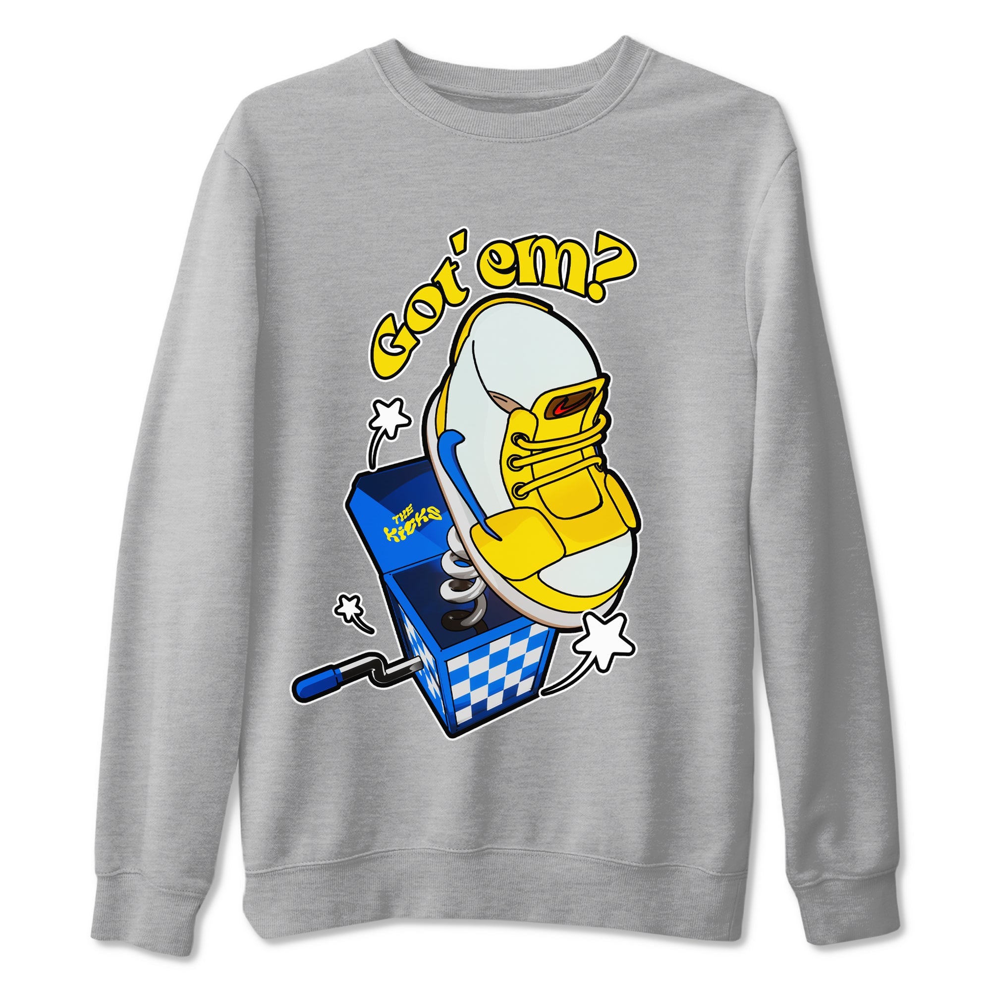 1s Travis Scott Canary shirt to match jordans Shoe In The Box sneaker tees Air Jordan 1 Travis Scott Canary Drip Gear Zone unisex cotton Heather Grey 2 crew neck shirt