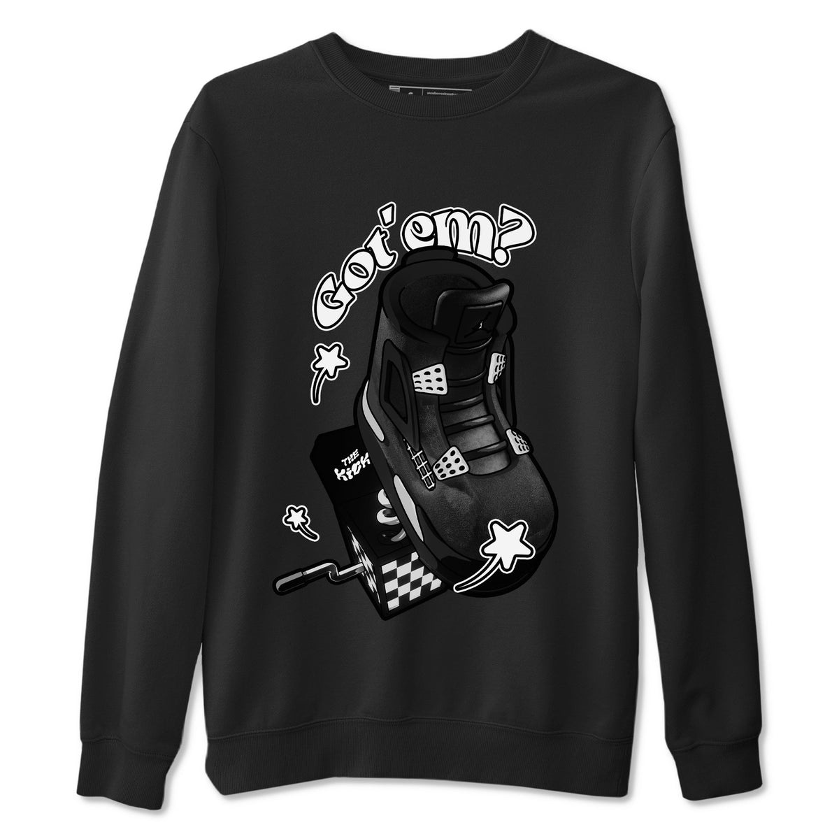 4s White Thunder shirts to match jordans Shoe In The Box sneaker match tees Air Jordan 4 White Thunder Drip Gear Zone unisex cotton Black 2 crew neck shirts