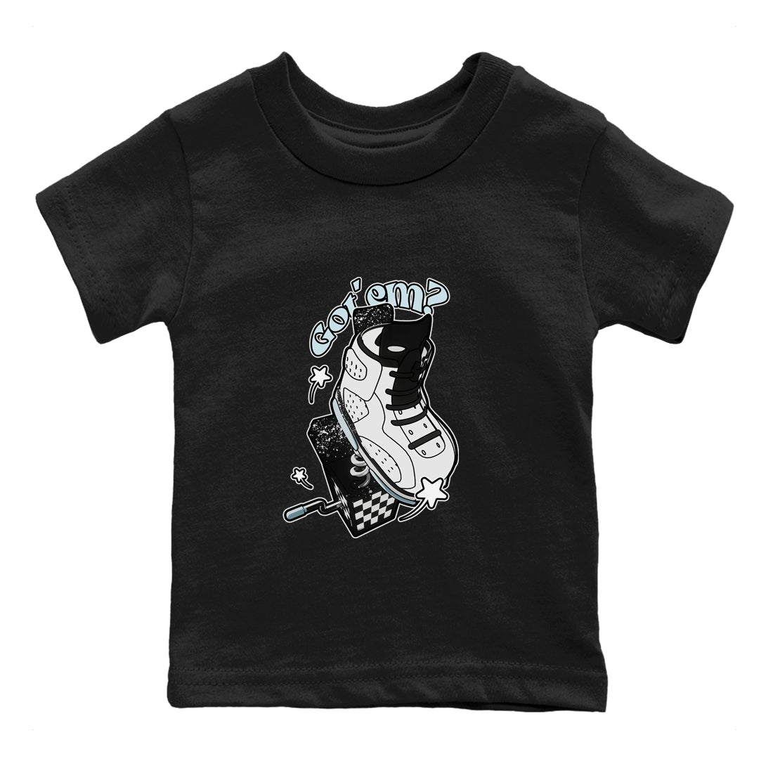 AJ6 White Black shirts to match jordans Shoe In The Box sneaker match tees Air Jordan 6 White Black Drip Gear Zone streetwear brand Baby and Youth Black 2 cotton tee