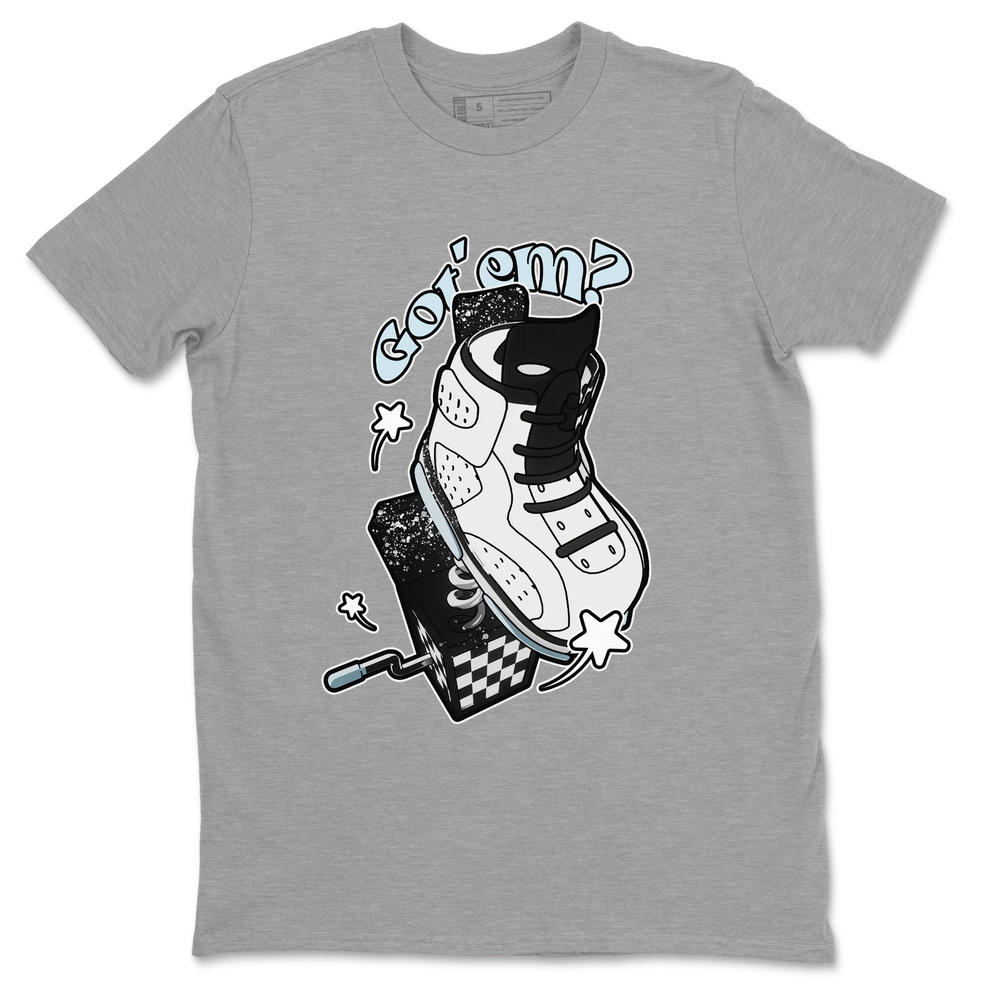 AJ6 White Black shirts to match jordans Shoe In The Box sneaker match tees Air Jordan 6 White Black Drip Gear Zone streetwear brand Heather Grey 2 unisex cotton tee