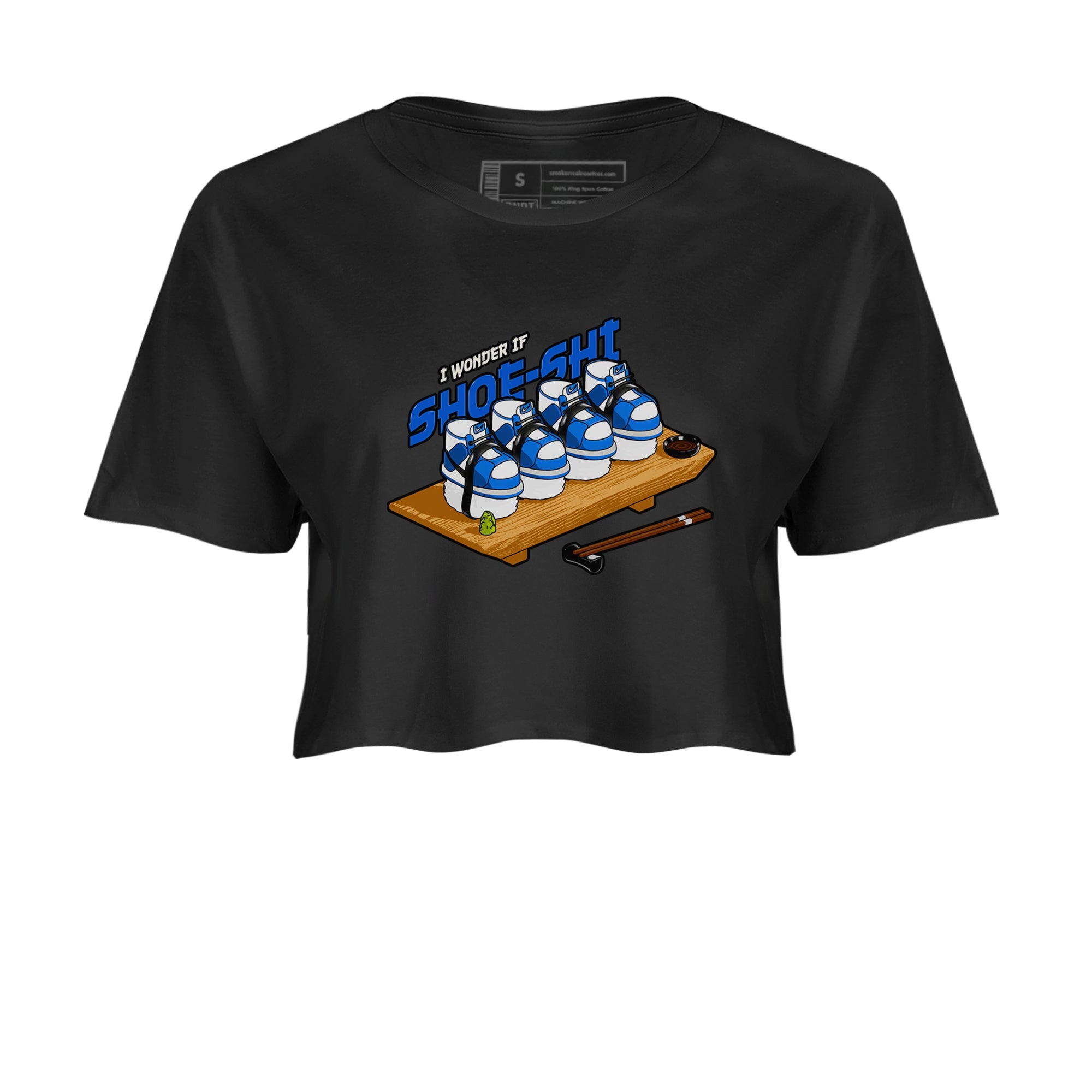 AJ1 Game Royal shirt to match jordans Shoe-Shi sneaker tees Air Jordan 1 Game Royal Drip Gear Zone Black 2 crop length shirt