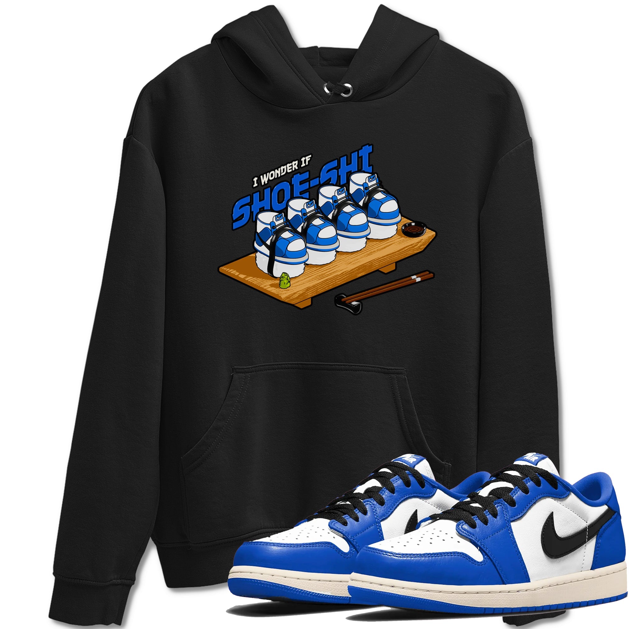 AJ1 Game Royal shirt to match jordans Shoe-Shi sneaker tees Air Jordan 1 Game Royal Drip Gear Zone unisex cotton Black 1 crew neck shirt