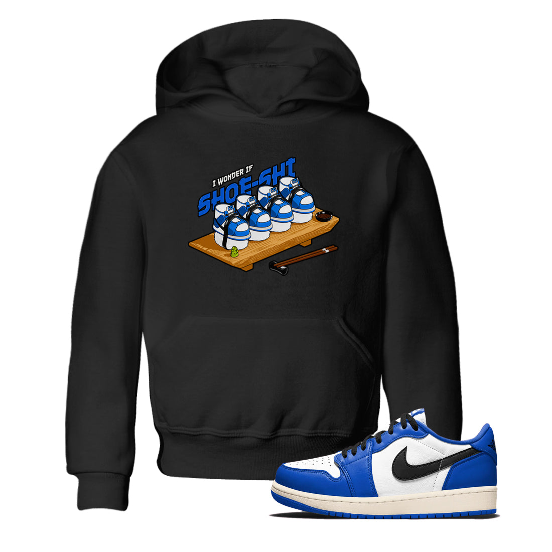 AJ1 Game Royal shirt to match jordans Shoe-Shi sneaker tees Air Jordan 1 Game Royal Drip Gear Zone baby toddler Black 1 cotton Shirt
