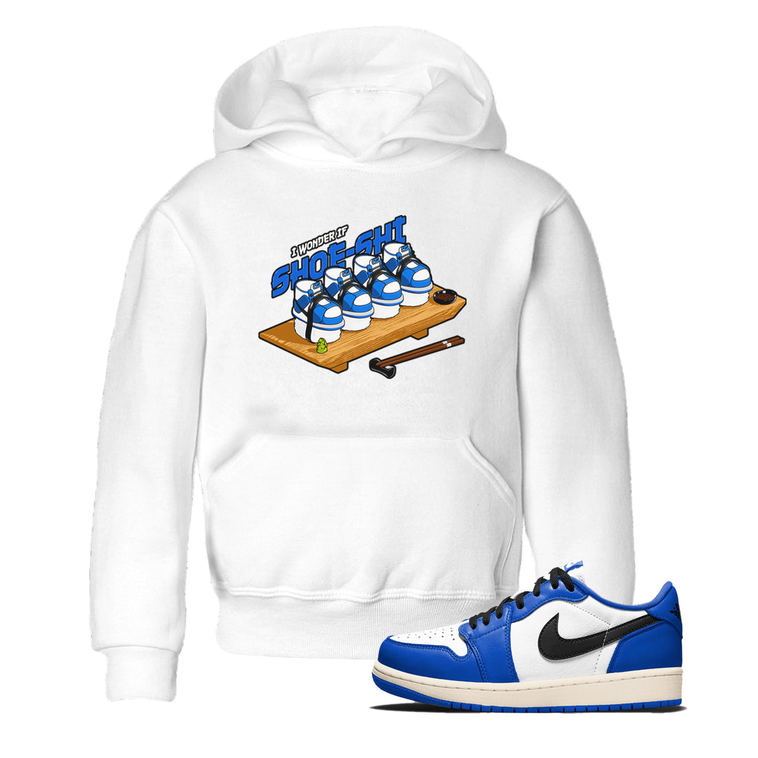 AJ1 Game Royal shirt to match jordans Shoe-Shi sneaker tees Air Jordan 1 Game Royal Drip Gear Zone baby toddler White 1 cotton Shirt