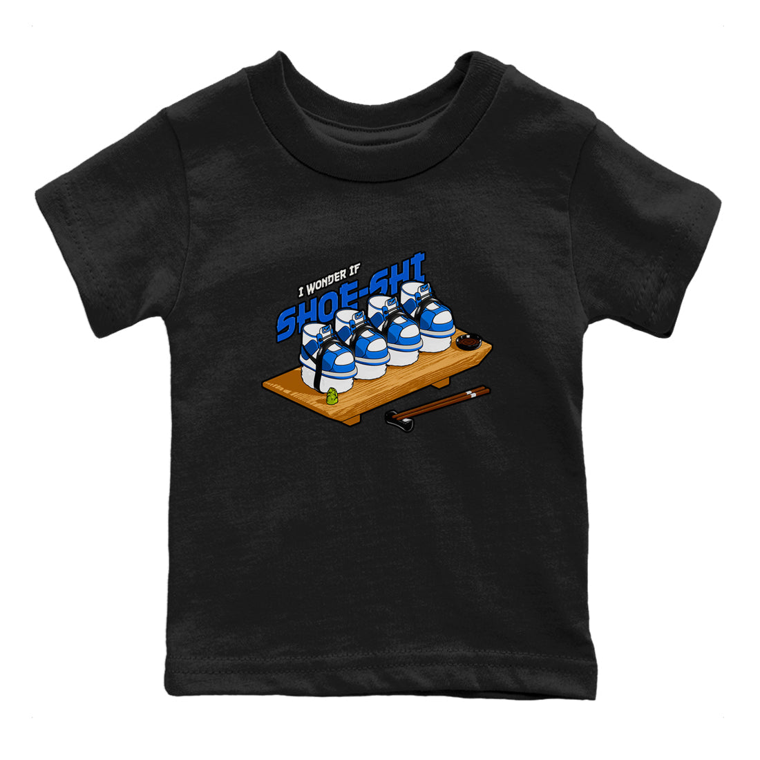 AJ1 Game Royal shirt to match jordans Shoe-Shi sneaker tees Air Jordan 1 Game Royal Drip Gear Zone baby toddler Black 2 cotton Shirt