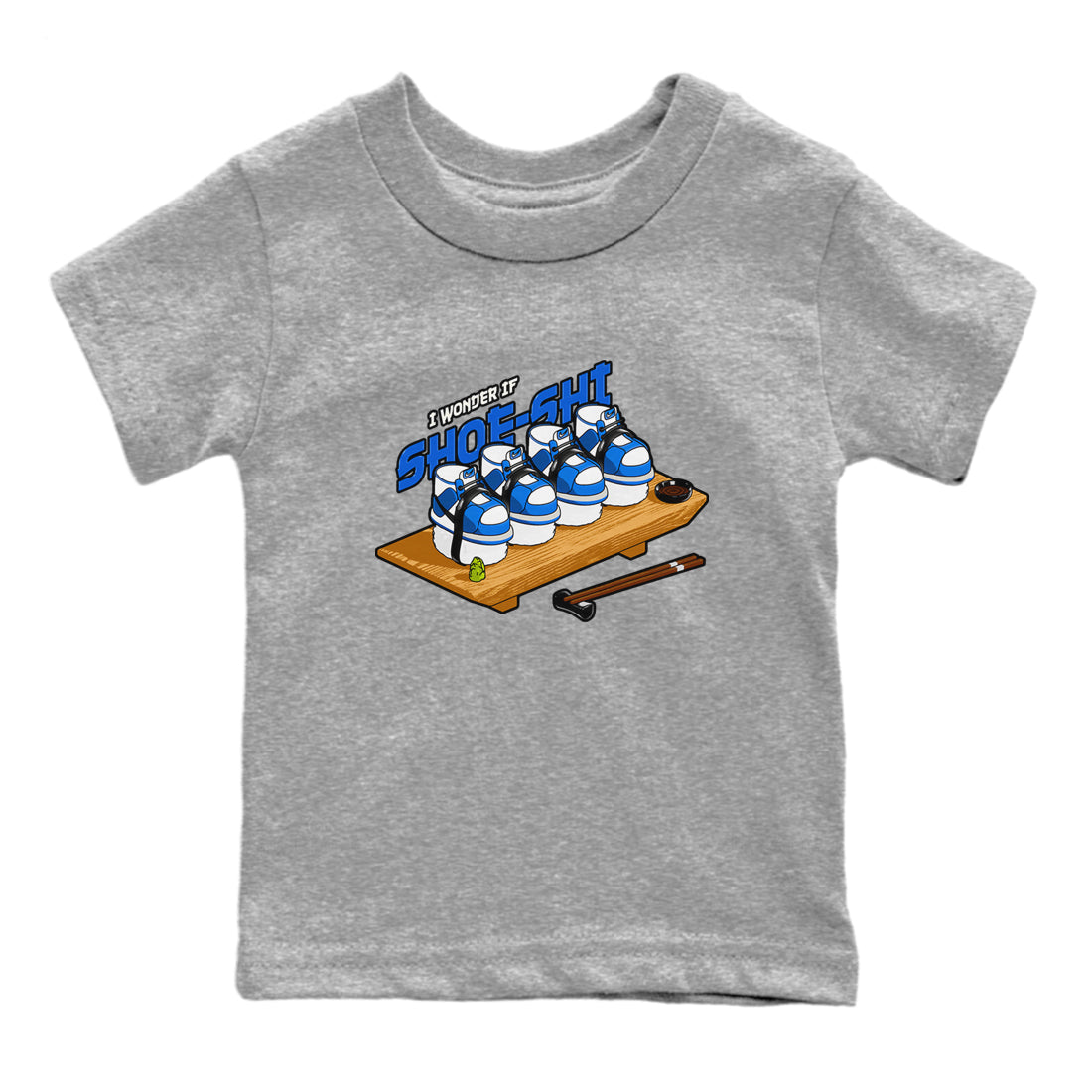 AJ1 Game Royal shirt to match jordans Shoe-Shi sneaker tees Air Jordan 1 Game Royal Drip Gear Zone baby toddler Heather Grey 2 cotton Shirt