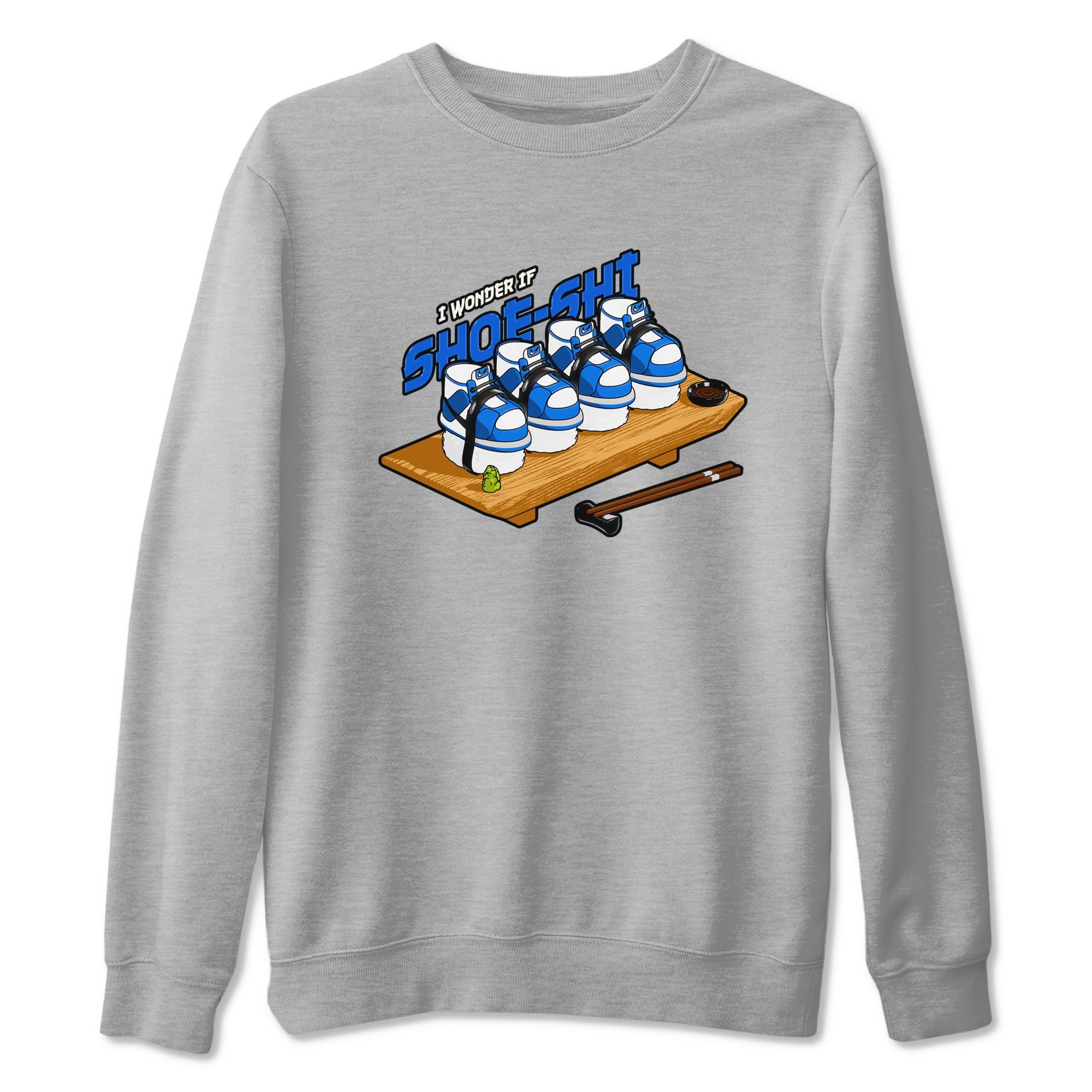 AJ1 Game Royal shirt to match jordans Shoe-Shi sneaker tees Air Jordan 1 Game Royal Drip Gear Zone unisex cotton Heather Grey 2 crew neck shirt