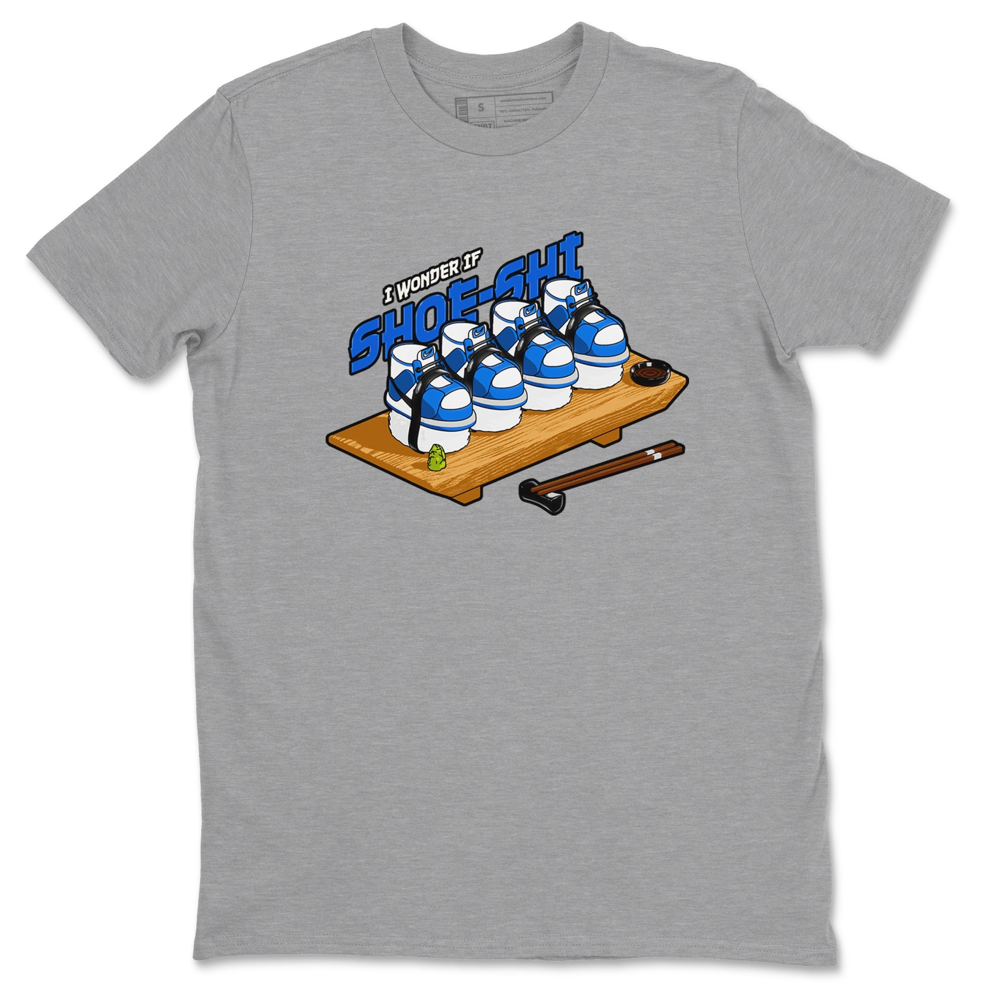 AJ1 Game Royal shirt to match jordans Shoe-Shi sneaker tees Air Jordan 1 Game Royal Drip Gear Zone unisex cotton Heather Grey 2 crew neck shirt
