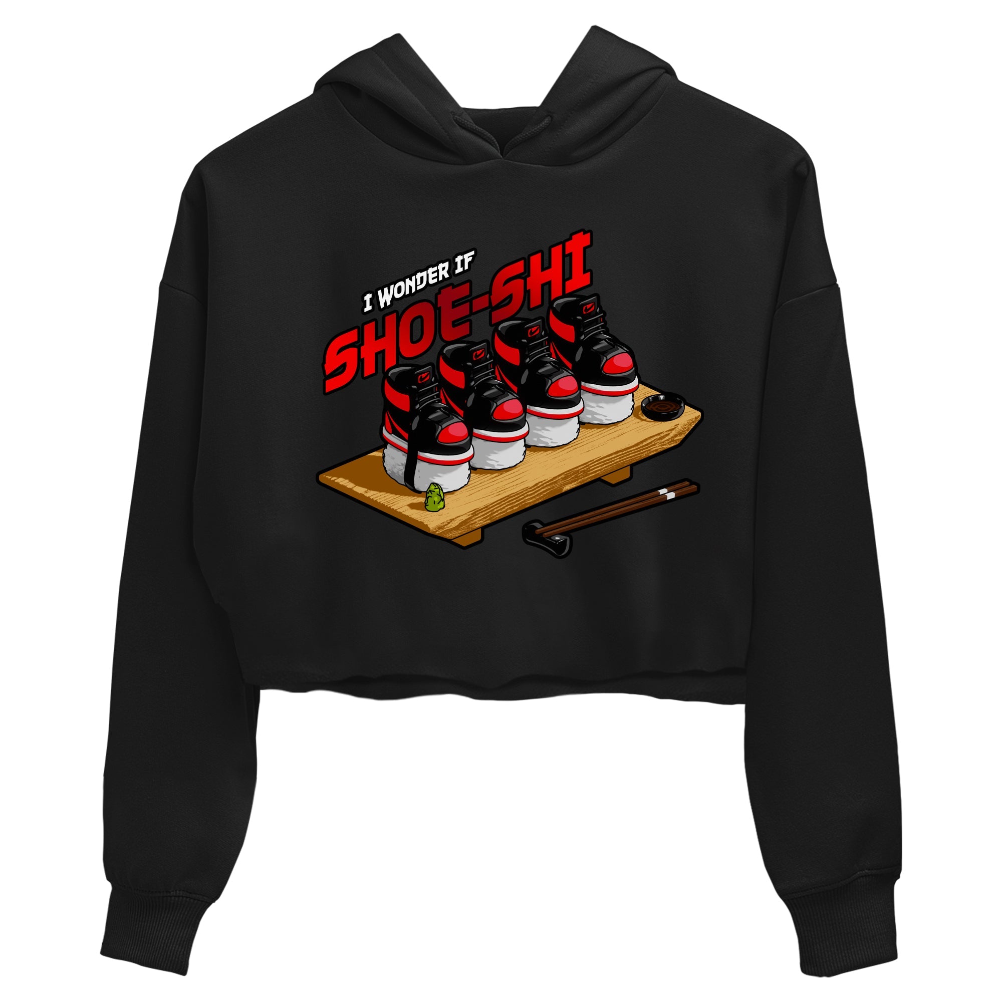Air Jordan 1 Satin Bred shirt to match jordans Shoe-Shi sneaker tees AJ1 Satin Bred Drip Gear Zone Black 2 Crop T-Shirt