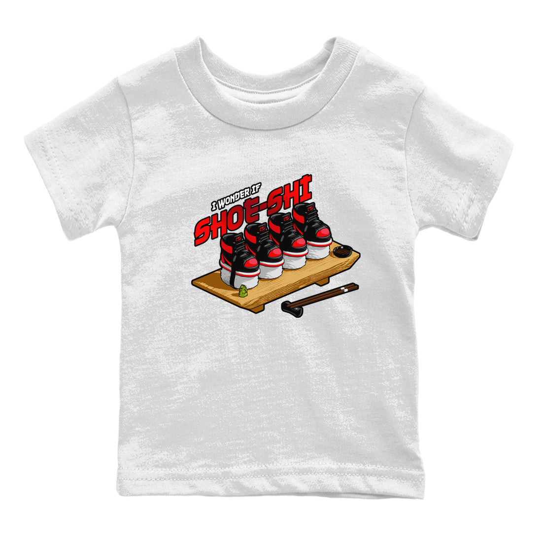 Air Jordan 1 Satin Bred shirt to match jordans Shoe-Shi sneaker tees AJ1 Satin Bred Drip Gear Zone Baby Toddler White 2 T-Shirt