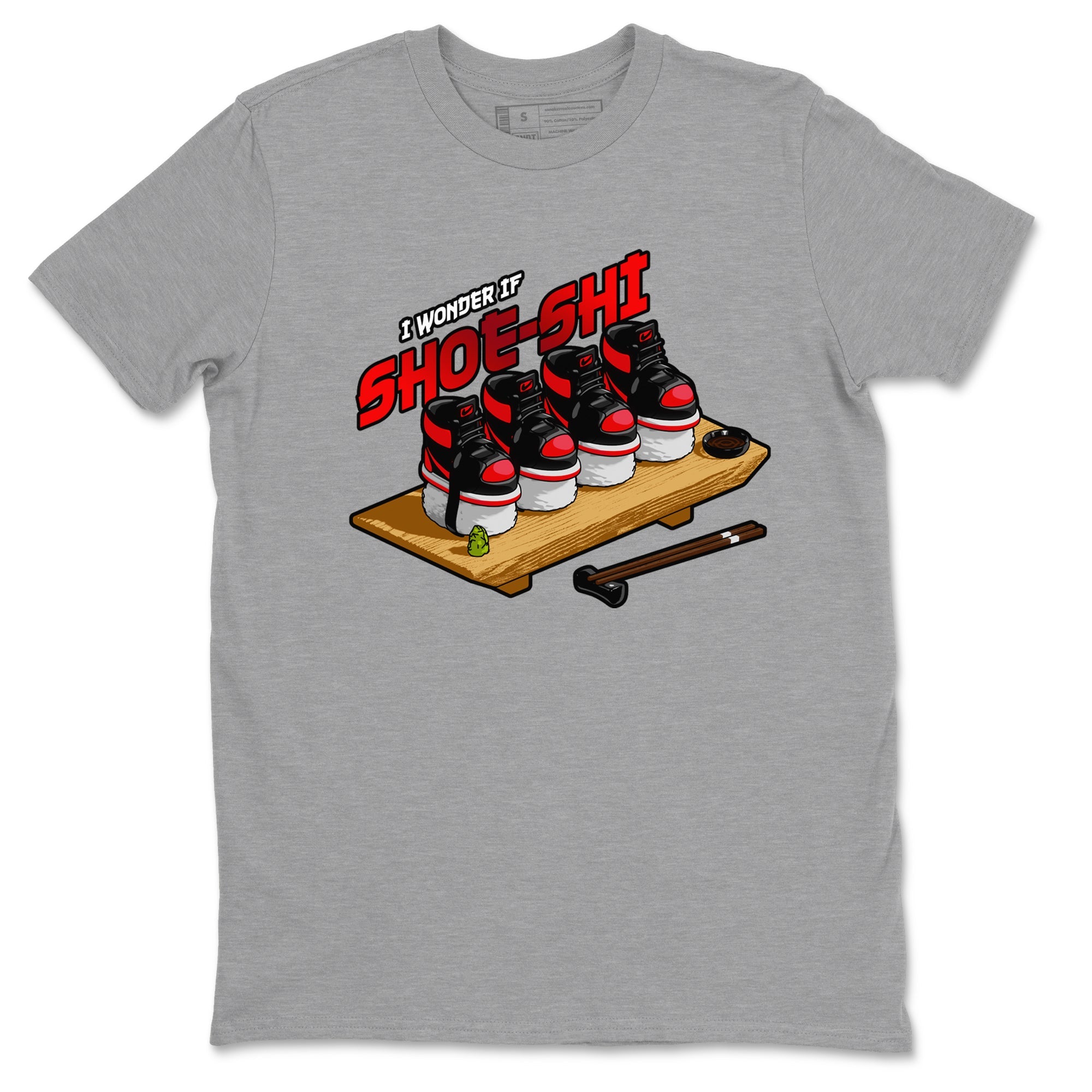 Air Jordan 1 Satin Bred shirt to match jordans Shoe-Shi sneaker tees AJ1 Satin Bred Drip Gear Zone Unisex Heather Grey 2 T-Shirt