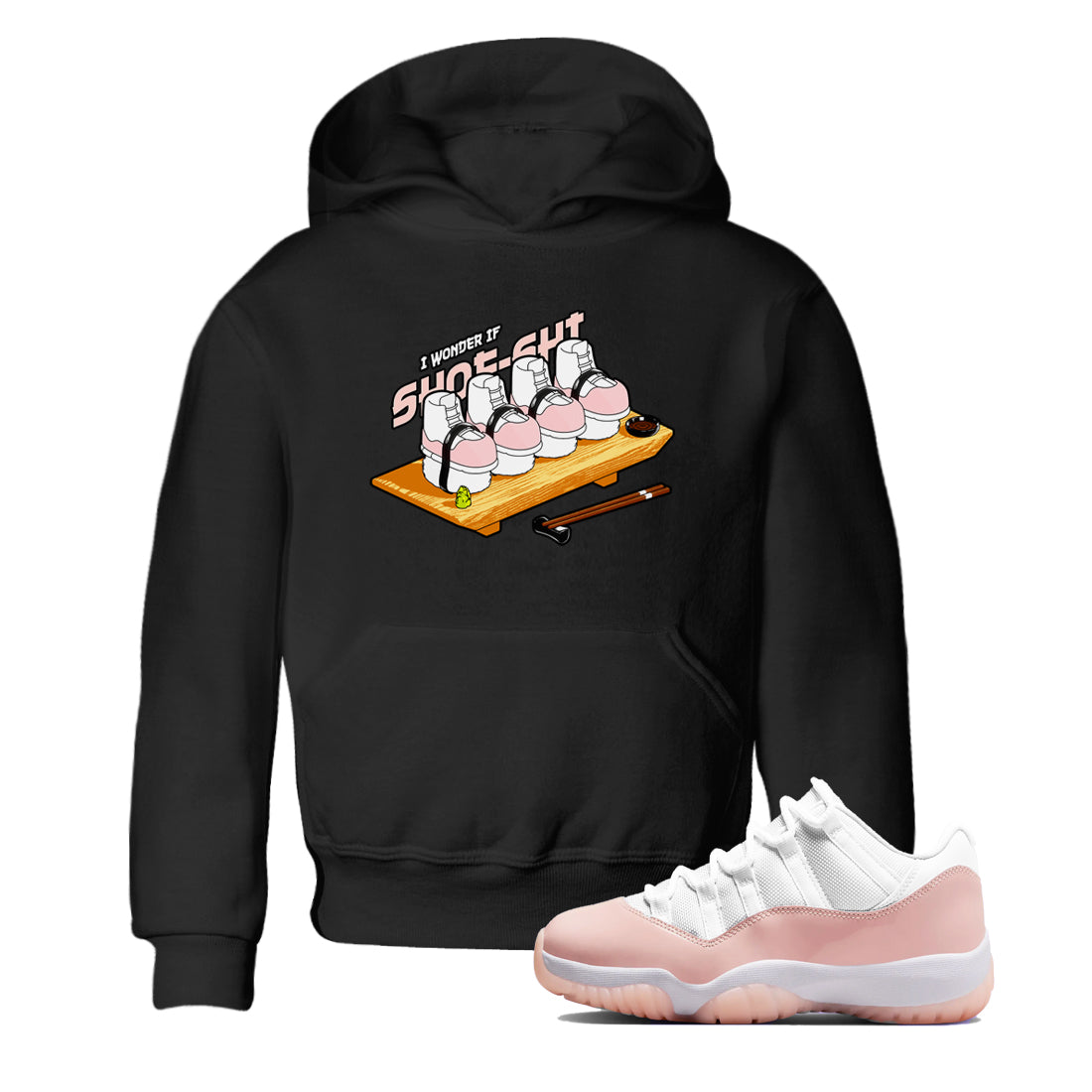 11s Legend Pink shirts to match jordans Shoe-Shi sneaker match tees Air Jordan 11 Legend Pink Drip Gear Zone streetwear brand Baby and Youth Black 1 cotton tee