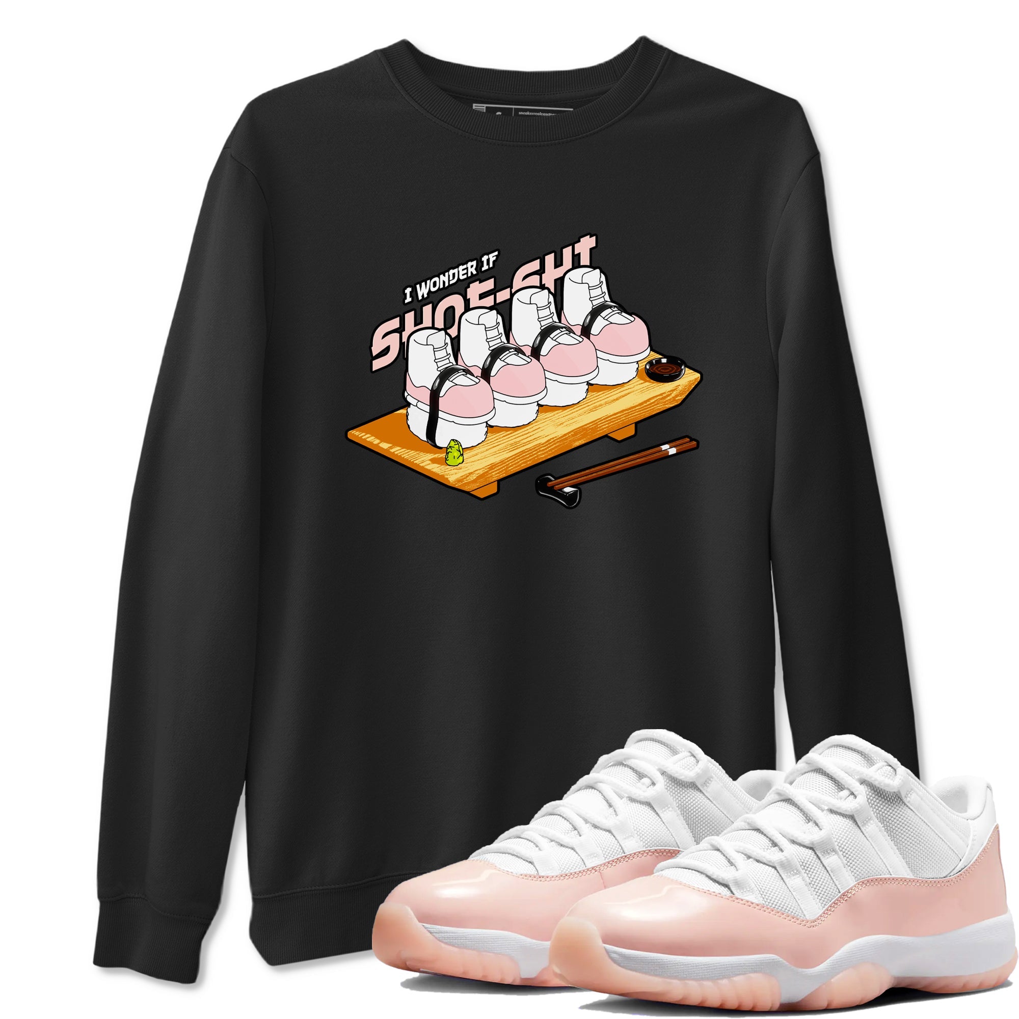 11s Legend Pink shirts to match jordans Shoe-Shi sneaker match tees Air Jordan 11 Legend Pink Drip Gear Zone streetwear brand Black 1 unisex cotton tee