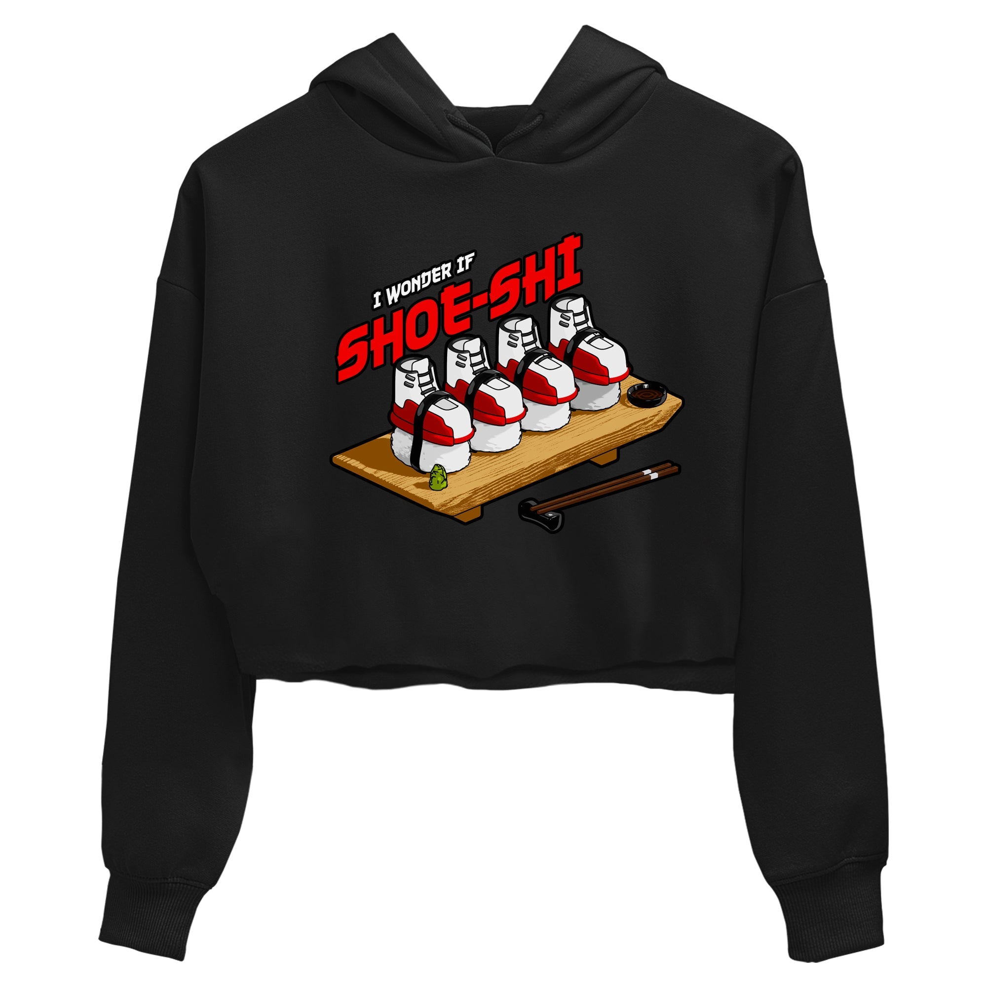 Air Jordan 12 Cherry shirt to match jordans Shoe-Shi sneaker tees AJ12 Cherry Drip Gear Zone Black 2 Crop T-Shirt