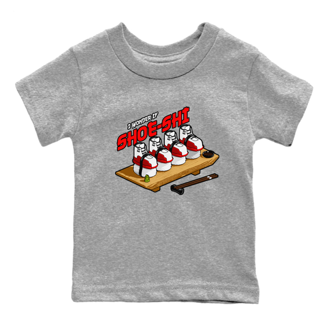 Air Jordan 12 Cherry shirt to match jordans Shoe-Shi sneaker tees AJ12 Cherry Drip Gear Zone Baby Toddler Heather Grey 2 T-Shirt