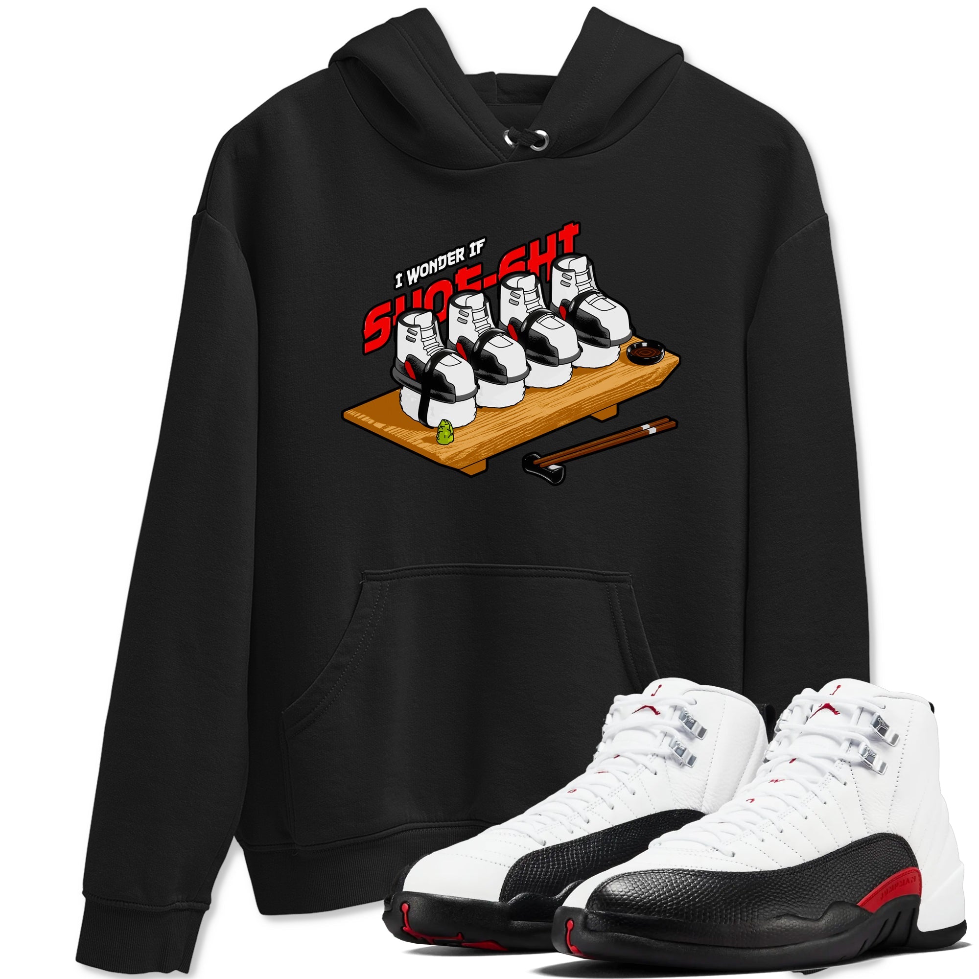 12s Taxi Flip shirts to match jordans Shoe-Shi sneaker match tees Air Jordan 12 Taxi Flip Drip Gear Zone streetwear brand Black 1 unisex cotton tee