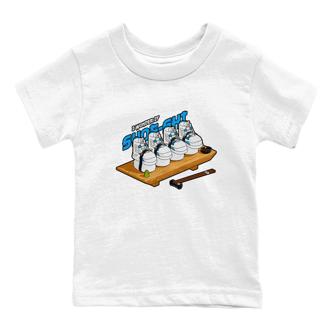 Air Jordan 4 Industrial Blue shirt to match jordans Shoe-Shi sneaker tees Air Jordan 4 Military Blue Drip Gear Zone baby toddler White 2 cotton Shirt