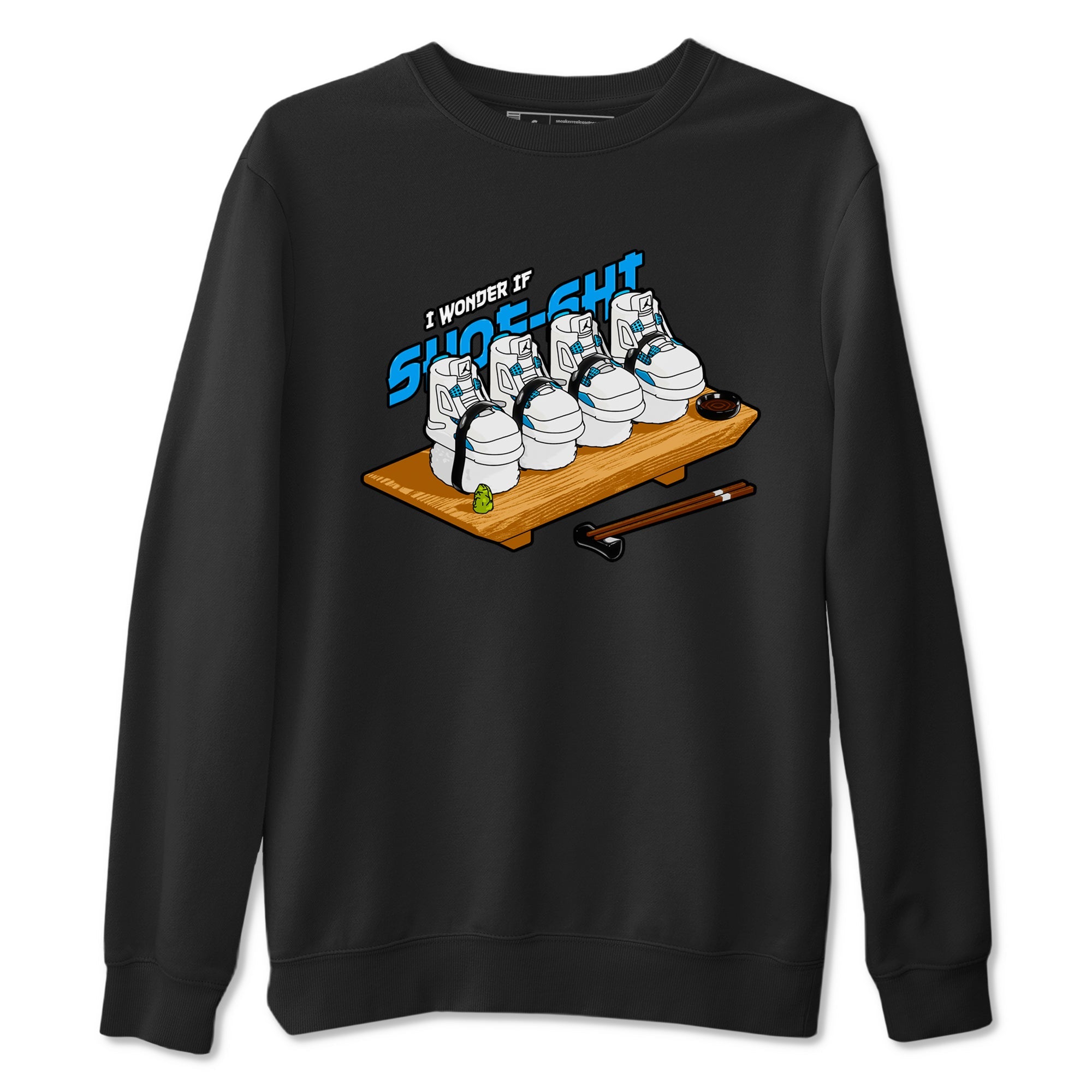 Air Jordan 4 Industrial Blue shirt to match jordans Shoe-Shi sneaker tees Air Jordan 4 Military Blue Drip Gear Zone unisex cotton Black 2 crew neck shirt