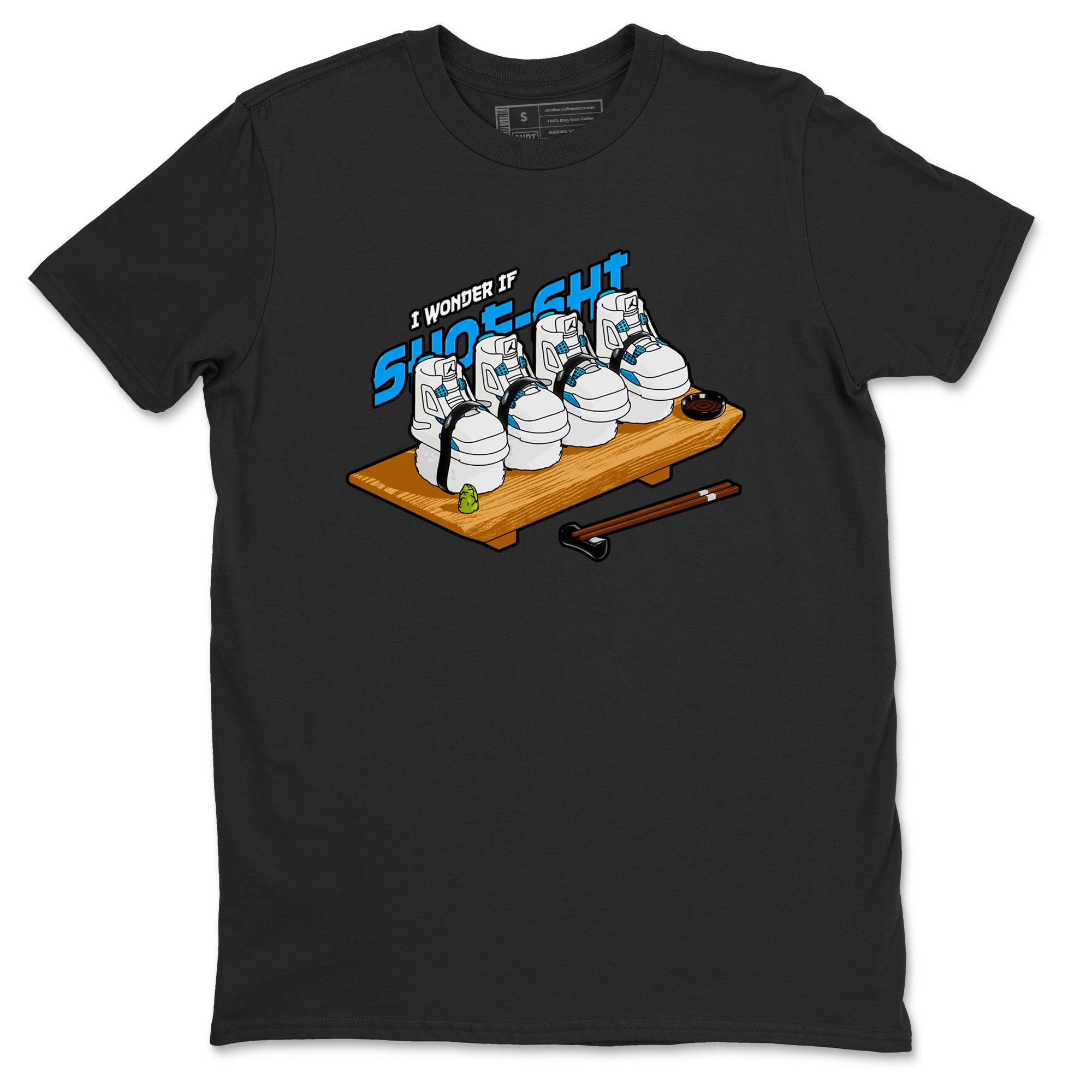 Air Jordan 4 Industrial Blue shirt to match jordans Shoe-Shi sneaker tees Air Jordan 4 Military Blue Drip Gear Zone unisex cotton Black 2 crew neck shirt