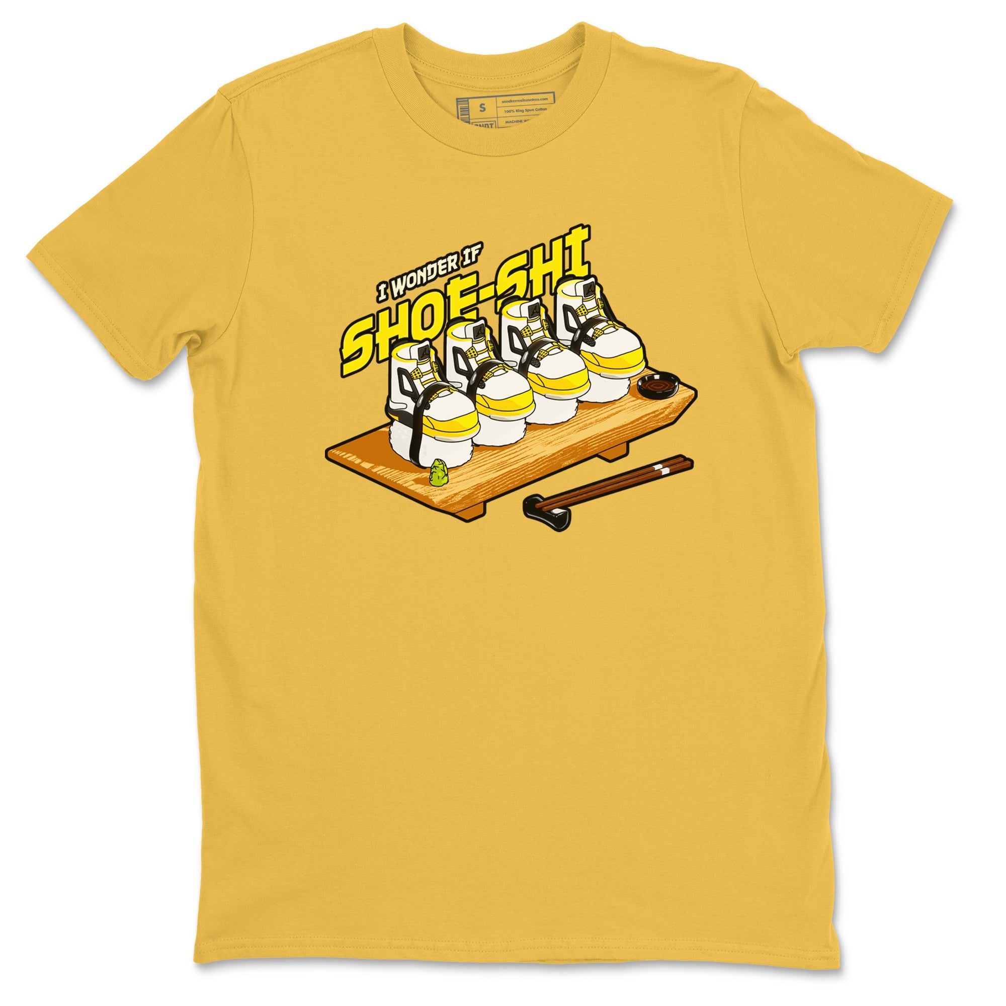 AJ4 Vivid Sulfur shirt to match jordans Shoe-Shi sneaker tees Air Jordan 4 Vivid Sulfur Drip Gear Zone unisex cotton Daisy 2 crew neck shirt