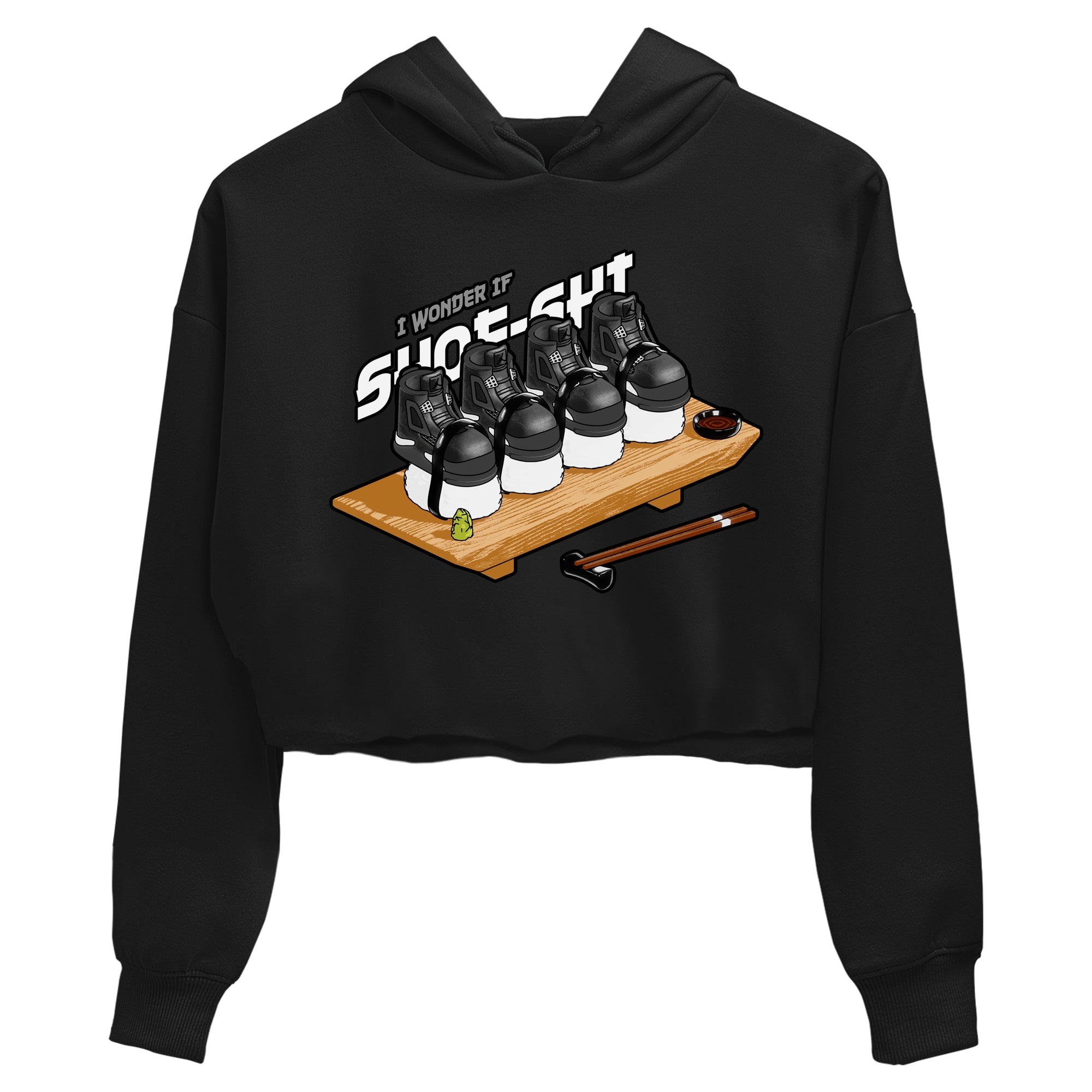 4s White Thunder shirts to match jordans Shoe-Shi sneaker match tees Air Jordan 4 White Thunder Drip Gear Zone unisex cotton Black 2 Crop Shirts