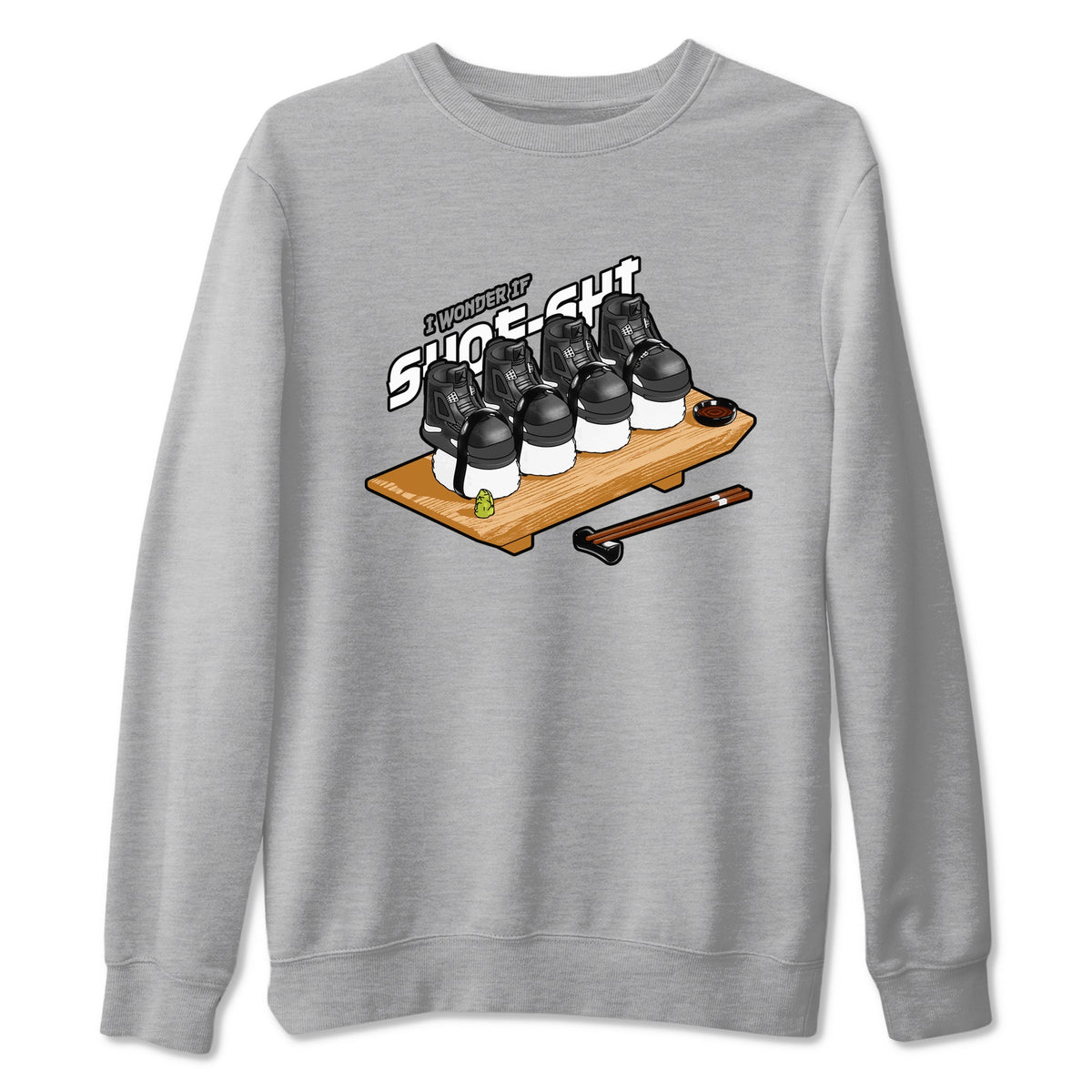 4s White Thunder shirts to match jordans Shoe-Shi sneaker match tees Air Jordan 4 White Thunder Drip Gear Zone unisex cotton Heather Grey 2 crew neck shirts