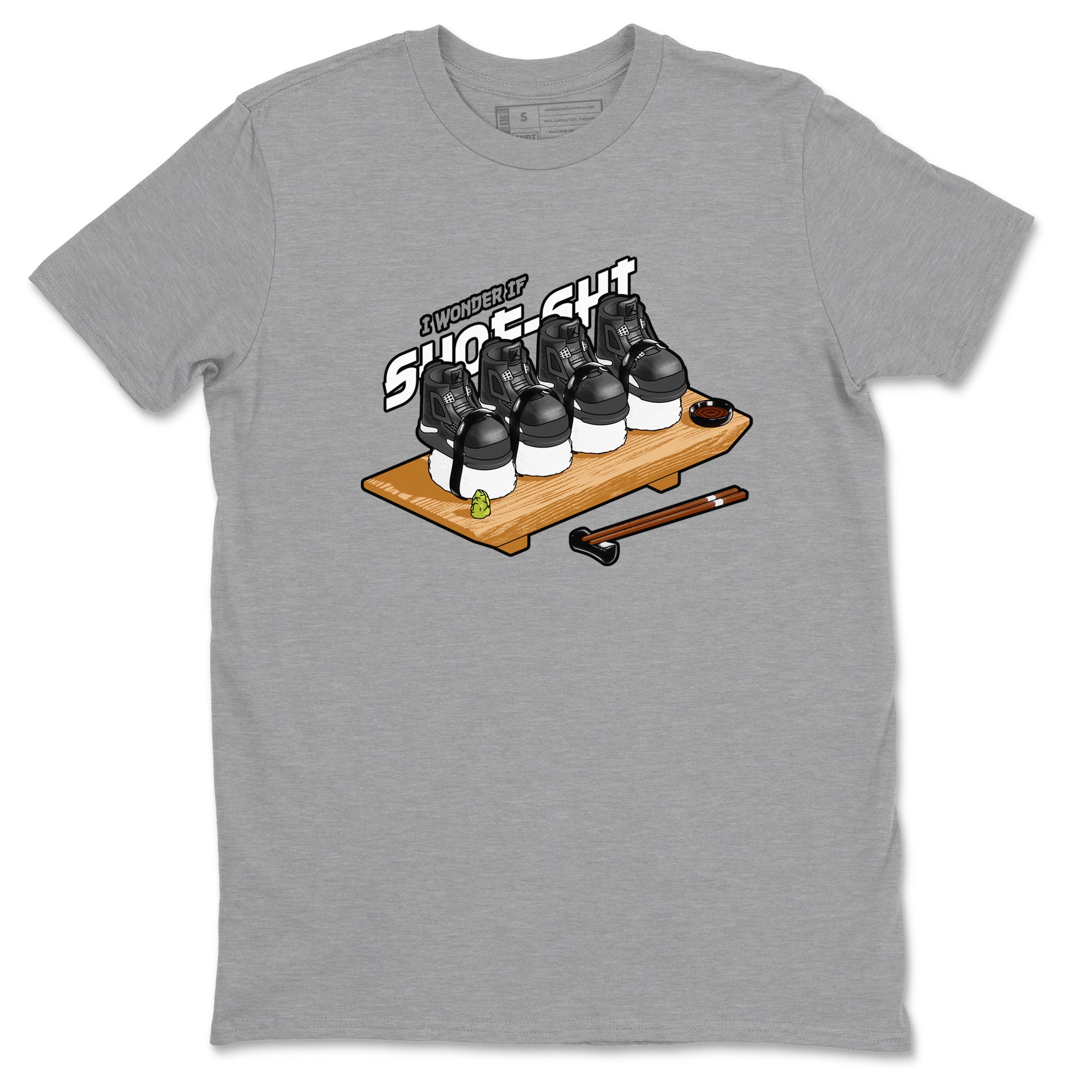 4s White Thunder shirts to match jordans Shoe-Shi sneaker match tees Air Jordan 4 White Thunder Drip Gear Zone unisex cotton Heather Grey 2 crew neck shirts