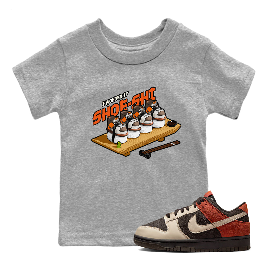 Dunk Red Panda shirt to match jordans Shoe-Shi sneaker tees Dunk Red Panda Drip Gear Zone Baby Toddler Heather Grey 1 T-Shirt