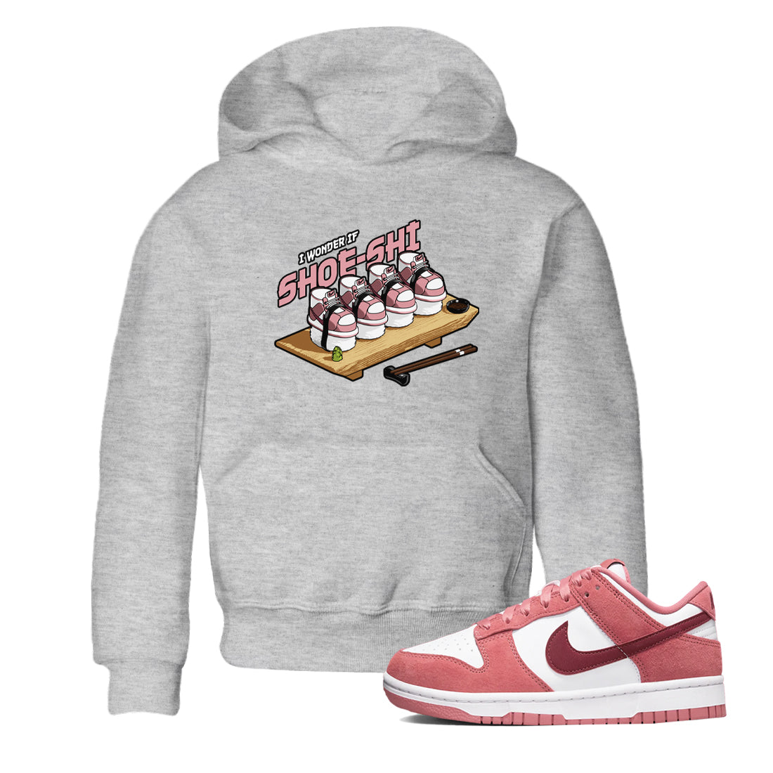 Dunk Valentines Day 2024 shirt to match jordans Shoe-Shi sneaker tees Dunk Happy Valentines Day 2024 Drip Gear Zone Baby Toddler Heather Grey 1 T-Shirt