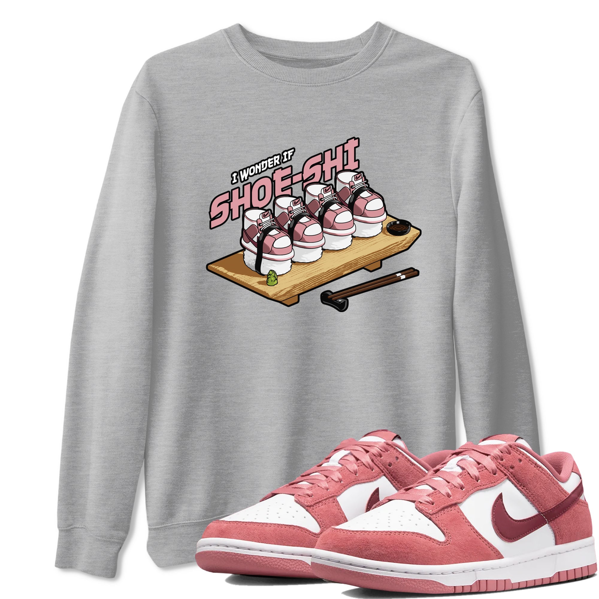 Dunk Valentines Day 2024 shirt to match jordans Shoe-Shi sneaker tees Dunk Happy Valentines Day 2024 Drip Gear Zone Unisex Heather Grey 1 T-Shirt