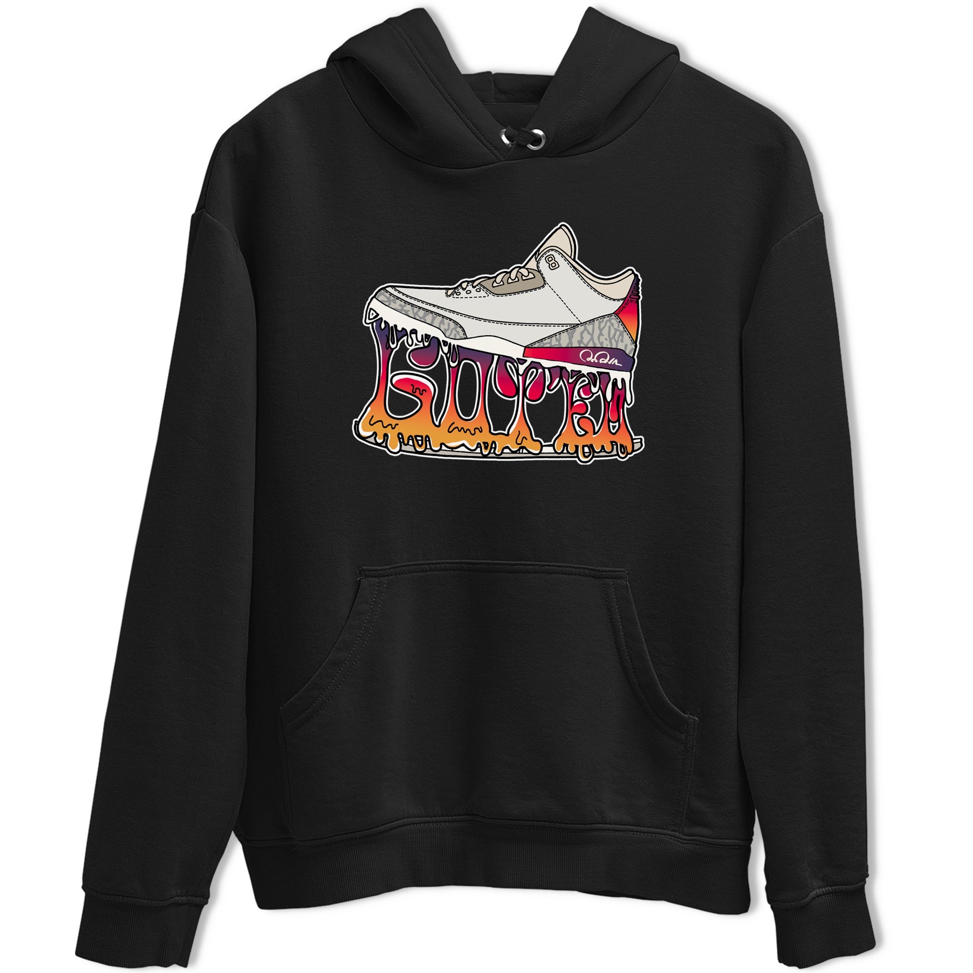 Air Jordan 3 J Balvin shirt to match jordans Shoe Stuck sneaker tees AJ3 J Balvin Drip Gear Zone Unisex Black 2 T-Shirt