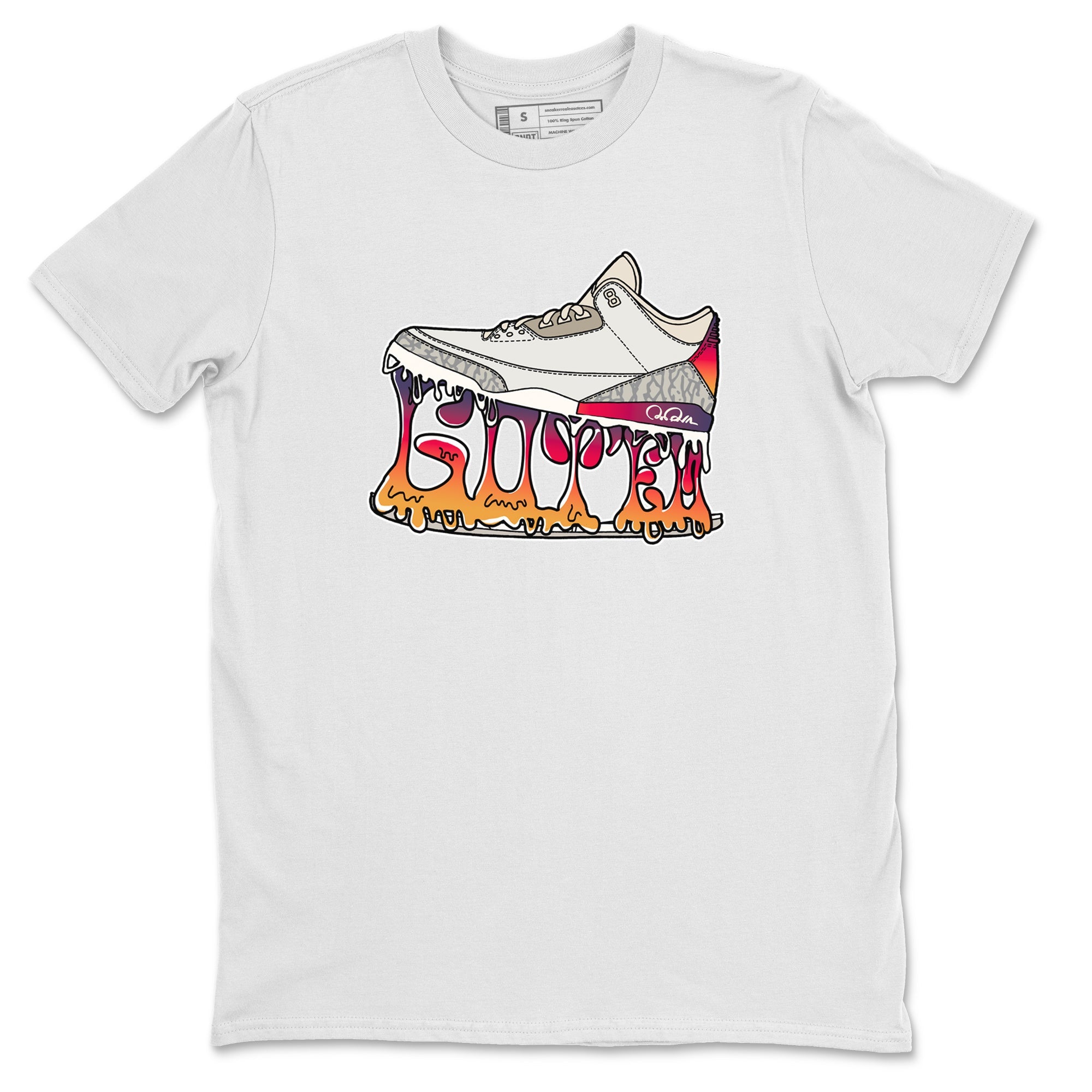 Air Jordan 3 J Balvin shirt to match jordans Shoe Stuck sneaker tees AJ3 J Balvin Drip Gear Zone Unisex White 2 T-Shirt