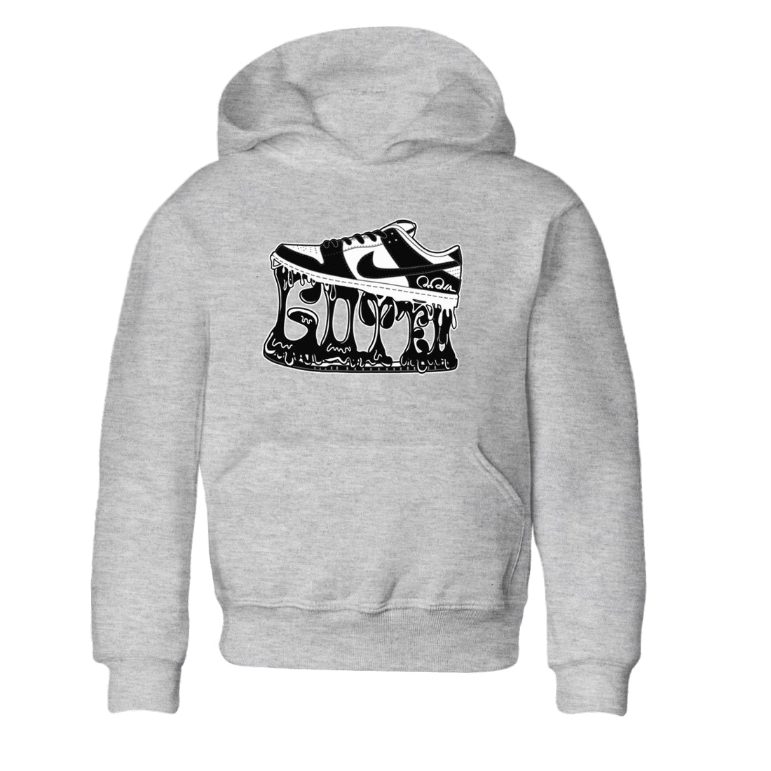 Dunk Panda shirt to match jordans Shoe Stuck sneaker tees Nike Dunk Low Panda Drip Gear Zone Baby Toddler Heather Grey 2 T-Shirt