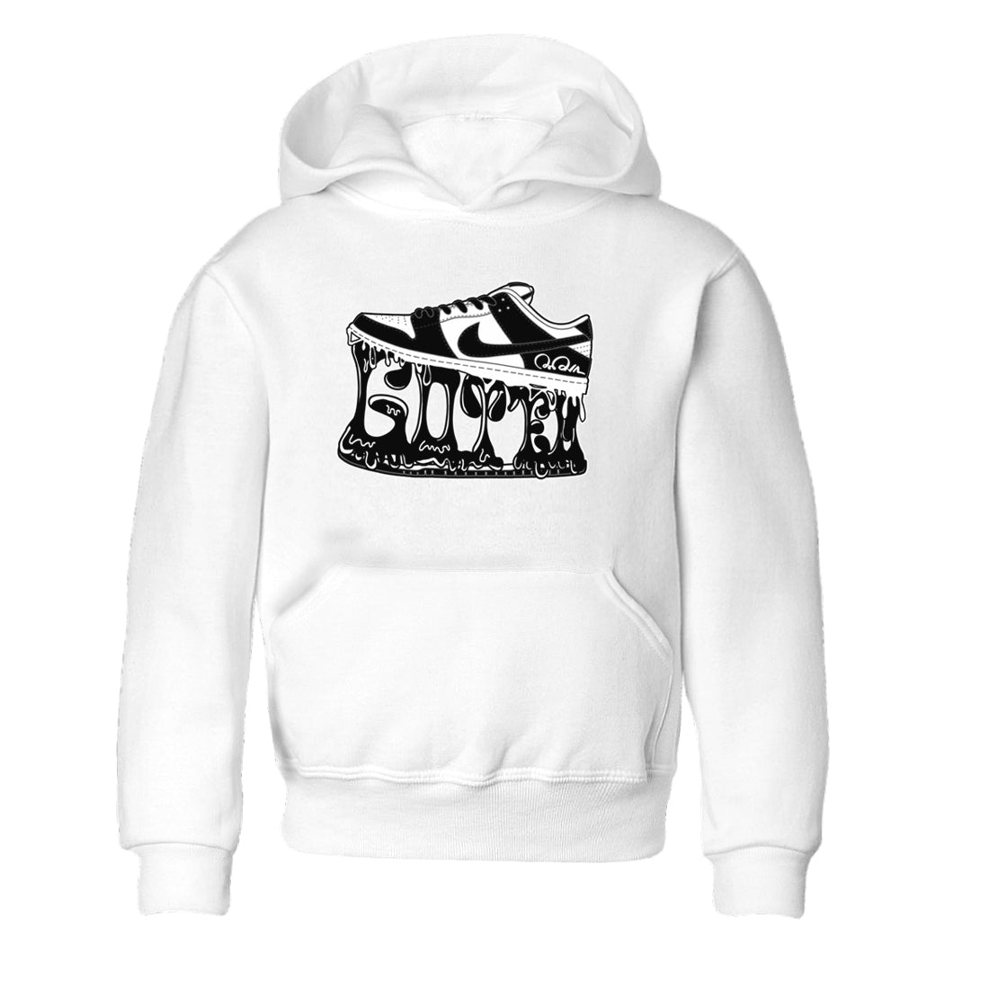 Dunk Panda shirt to match jordans Shoe Stuck sneaker tees Nike Dunk Low Panda Drip Gear Zone Baby Toddler White 2 T-Shirt