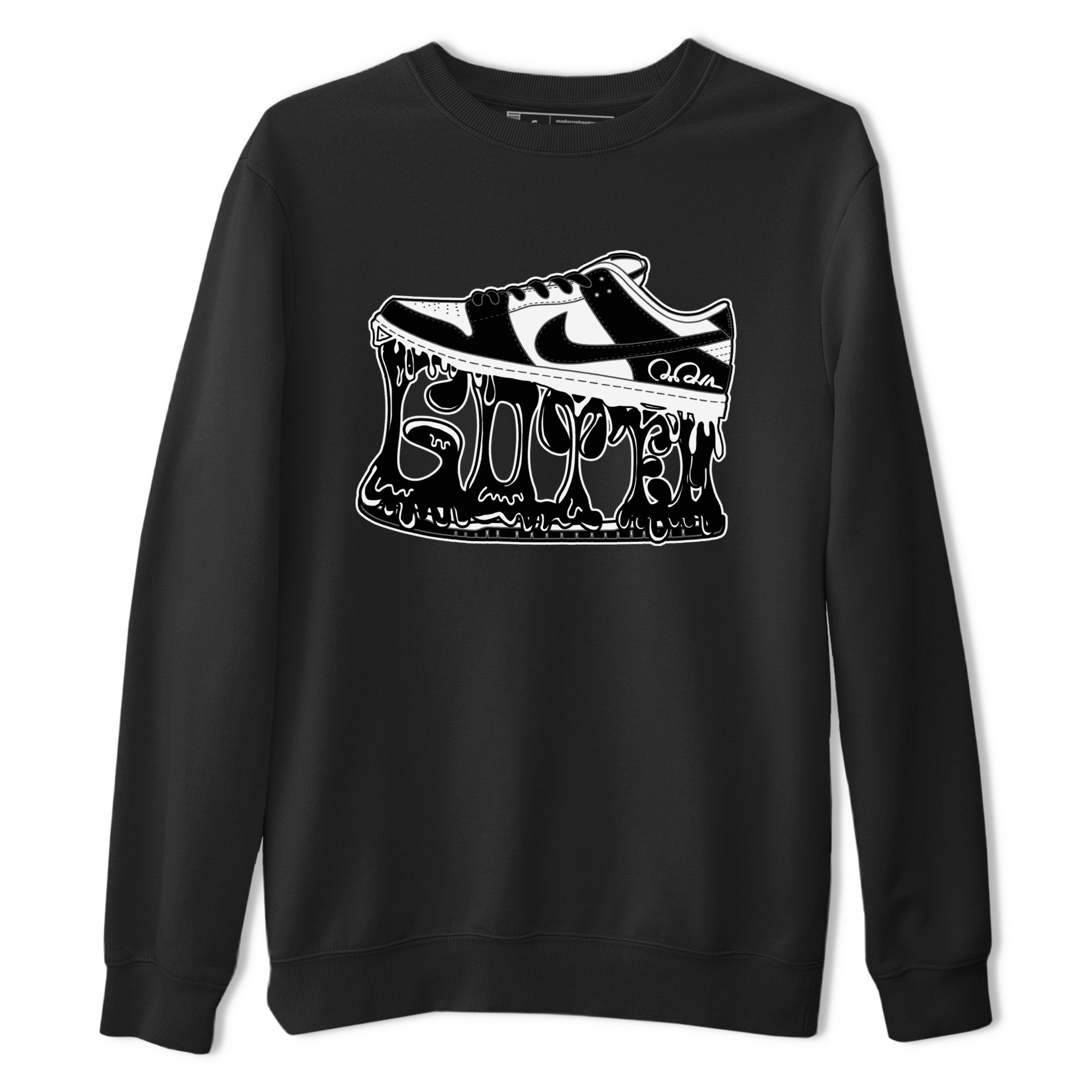 Dunk Panda shirt to match jordans Shoe Stuck sneaker tees Nike Dunk Low Panda Drip Gear Zone Unisex Black 2 T-Shirt