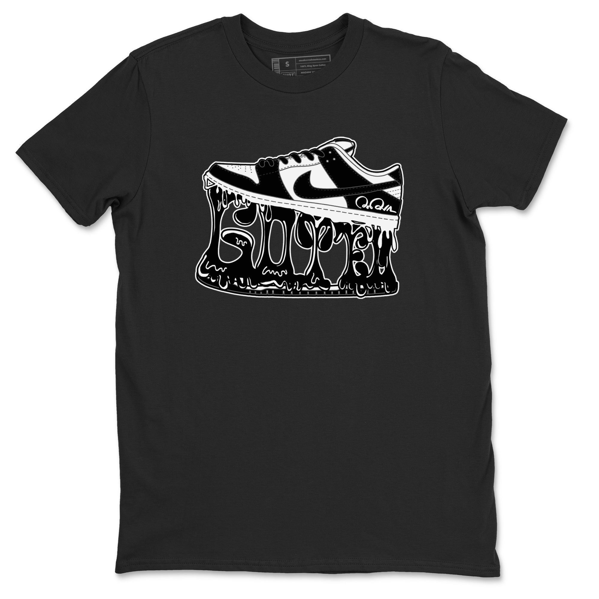 Dunk Panda shirt to match jordans Shoe Stuck sneaker tees Nike Dunk Low Panda Drip Gear Zone Unisex Black 2 T-Shirt