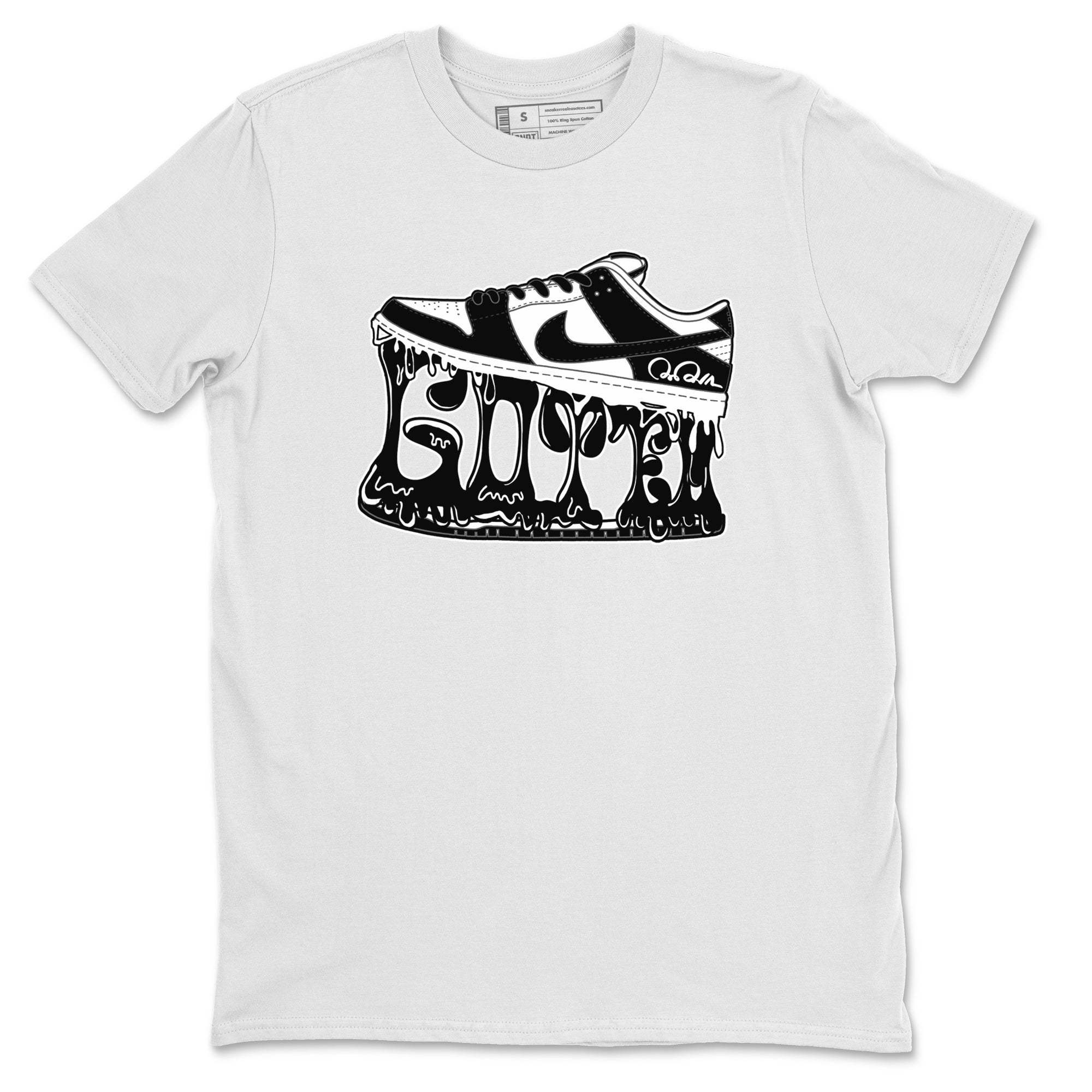 Dunk Panda shirt to match jordans Shoe Stuck sneaker tees Nike Dunk Low Panda Drip Gear Zone Unisex White 2 T-Shirt