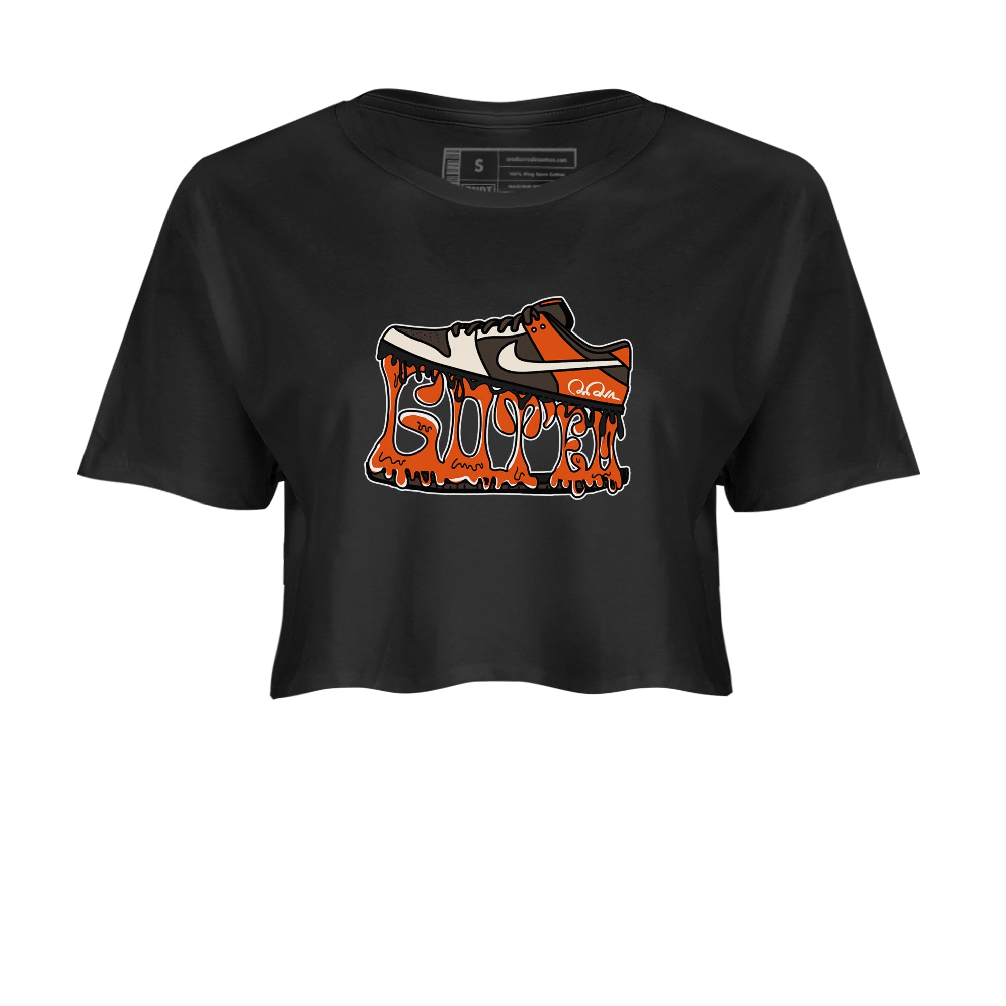 Dunk Red Panda shirt to match jordans Shoe Stuck sneaker tees Nike Dunk Low Red Panda Drip Gear Zone Black 2 Crop T-Shirt