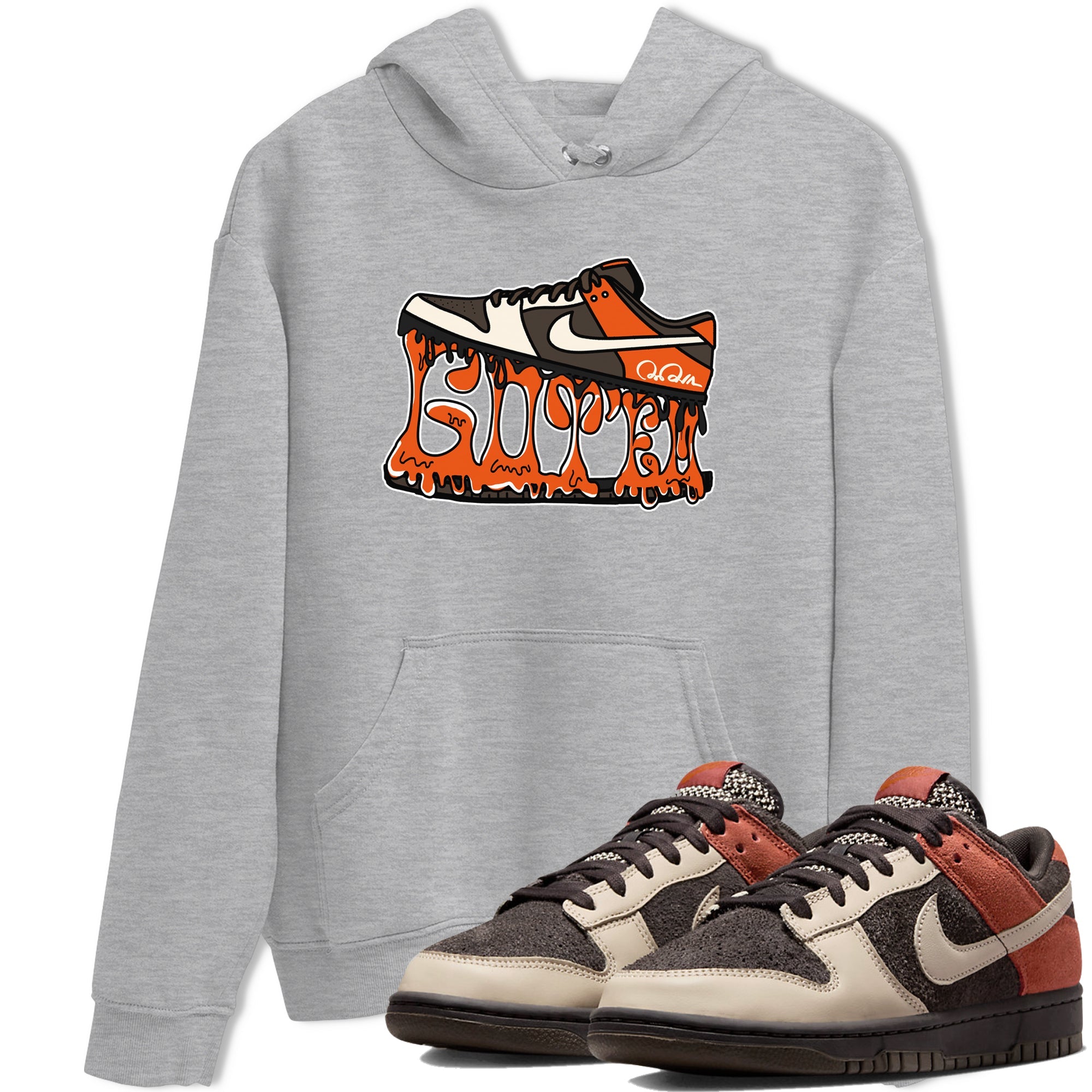 Dunk Red Panda shirt to match jordans Shoe Stuck sneaker tees Nike Dunk Low Red Panda Drip Gear Zone Unisex Heather Grey 1 T-Shirt