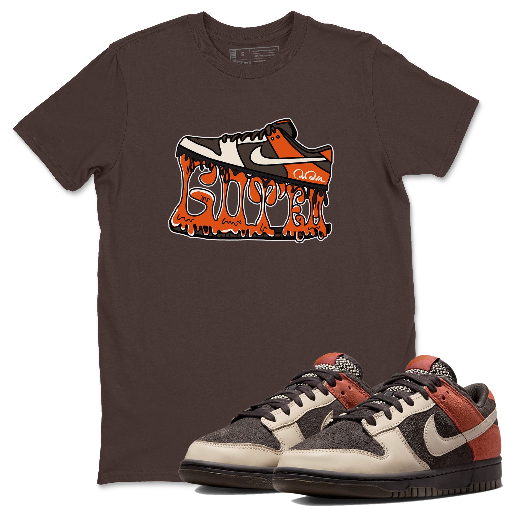 Dunk Red Panda shirt to match jordans Shoe Stuck sneaker tees Nike Dunk Low Red Panda Drip Gear Zone Unisex Dark Chocolate 1 T-Shirt