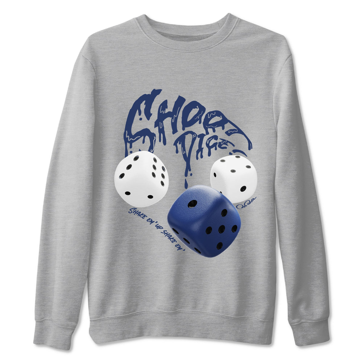 1s Midnight Navy shirts to match jordans Shoot Dice sneaker match tees Air Jordan 1 Midnight Navy match shoes to clothes Drip Gear Zone unisex cotton Heather Grey 2 shirts