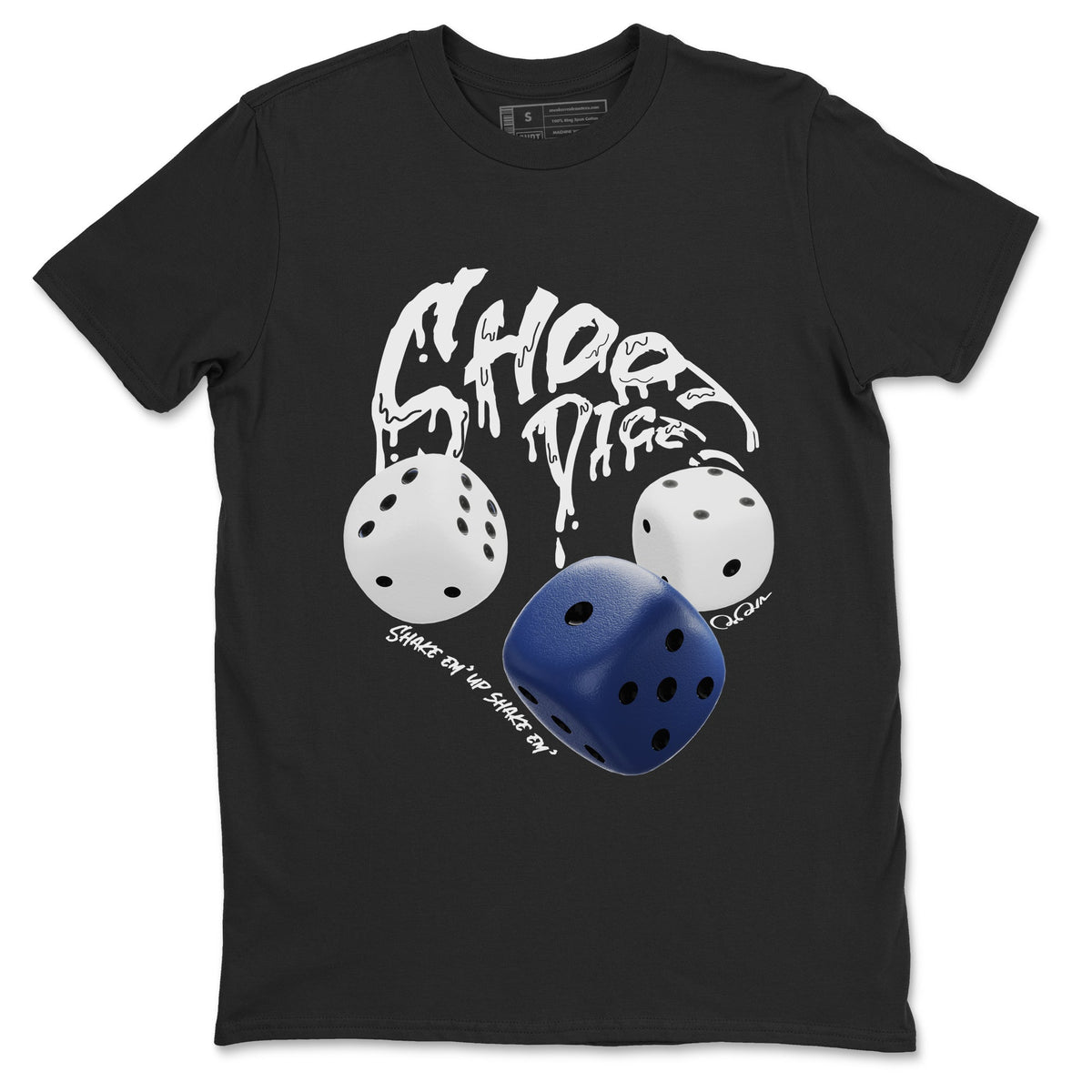 1s Midnight Navy shirts to match jordans Shoot Dice sneaker match tees Air Jordan 1 Midnight Navy match shoes to clothes Drip Gear Zone unisex cotton Black 2 shirts