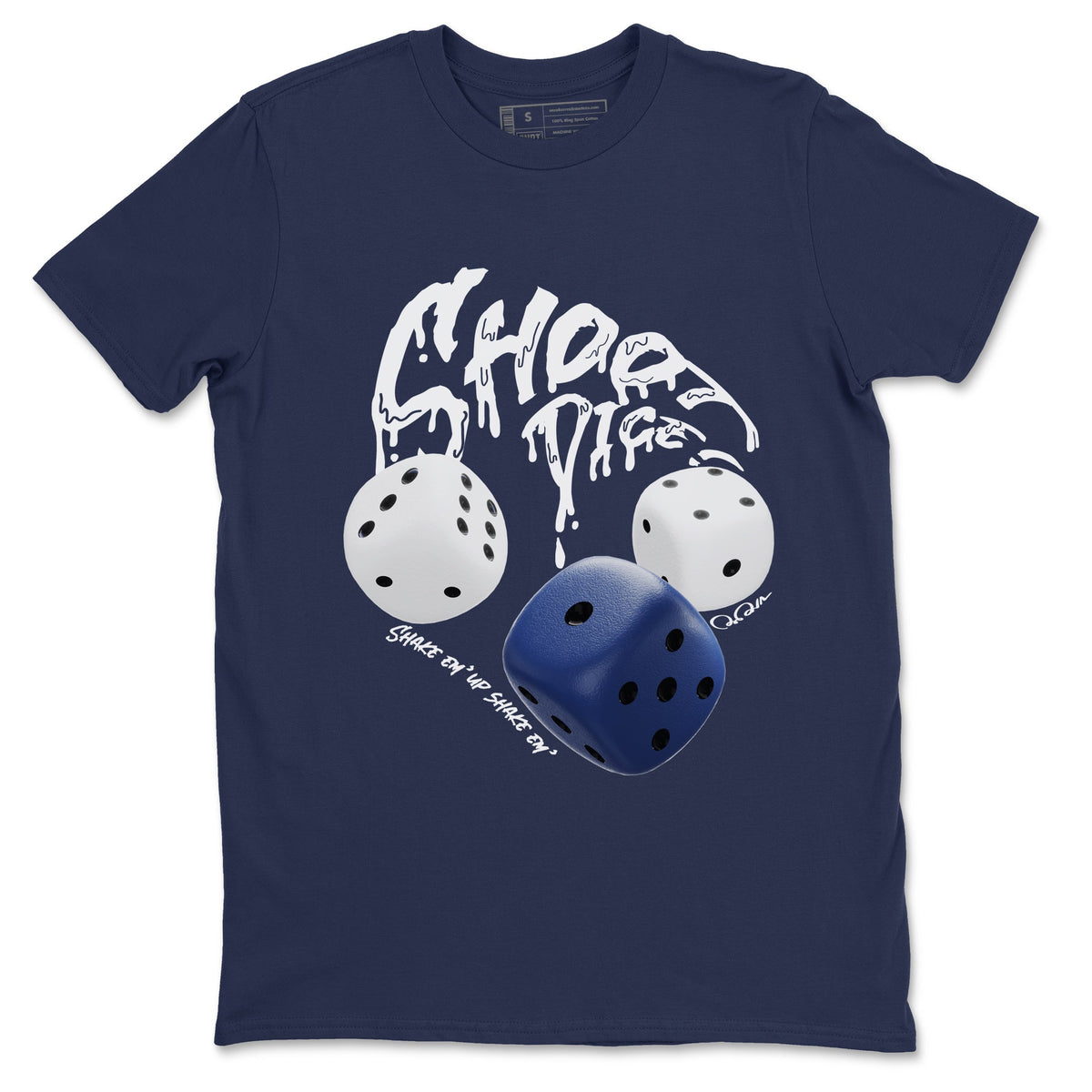 1s Midnight Navy shirts to match jordans Shoot Dice sneaker match tees Air Jordan 1 Midnight Navy match shoes to clothes Drip Gear Zone unisex cotton Navy 2 shirts