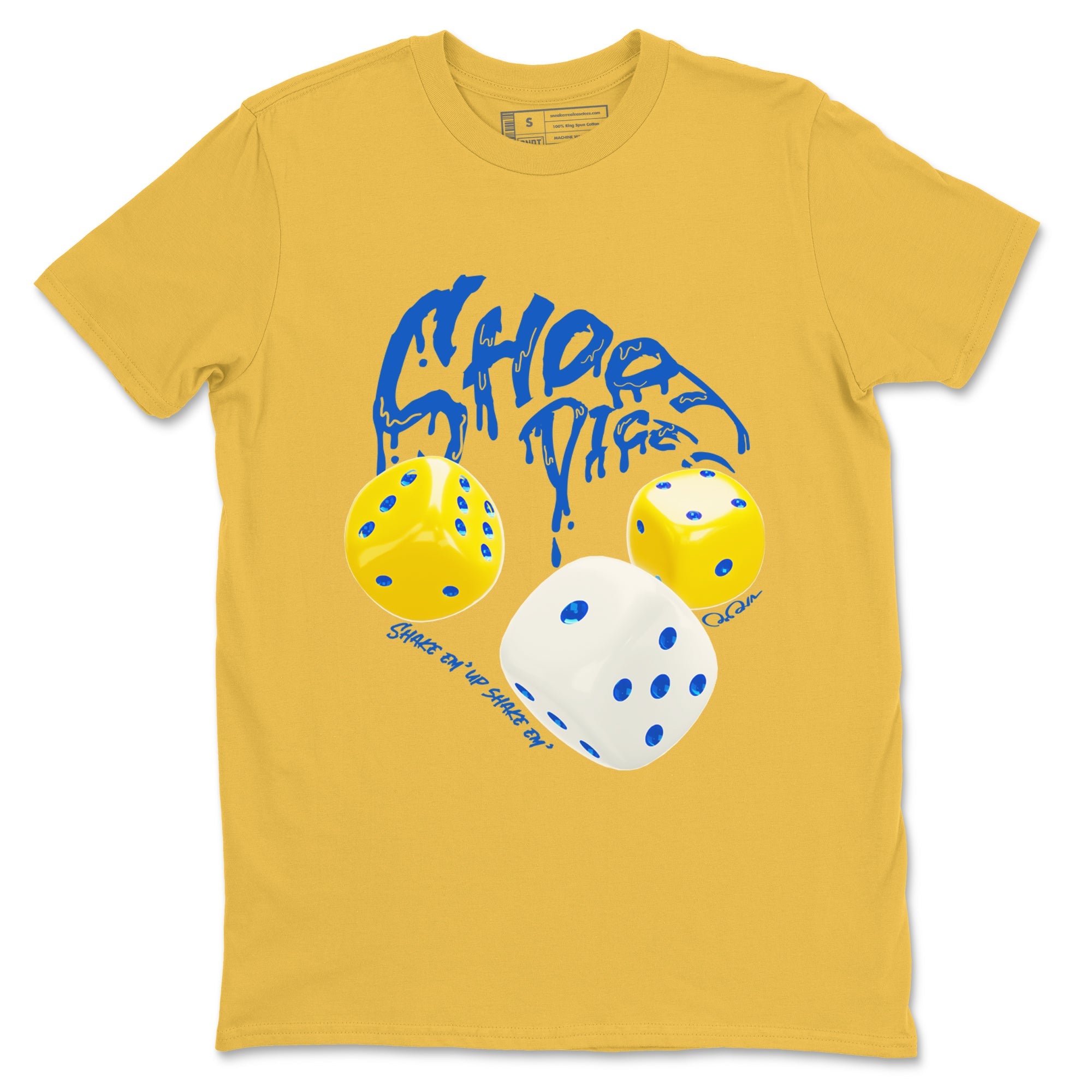 1s Travis Scott Canary shirt to match jordans Shoot Dice sneaker tees Air Jordan 1 Travis Scott Canary Drip Gear Zone unisex cotton Daisy 2 crew neck shirt