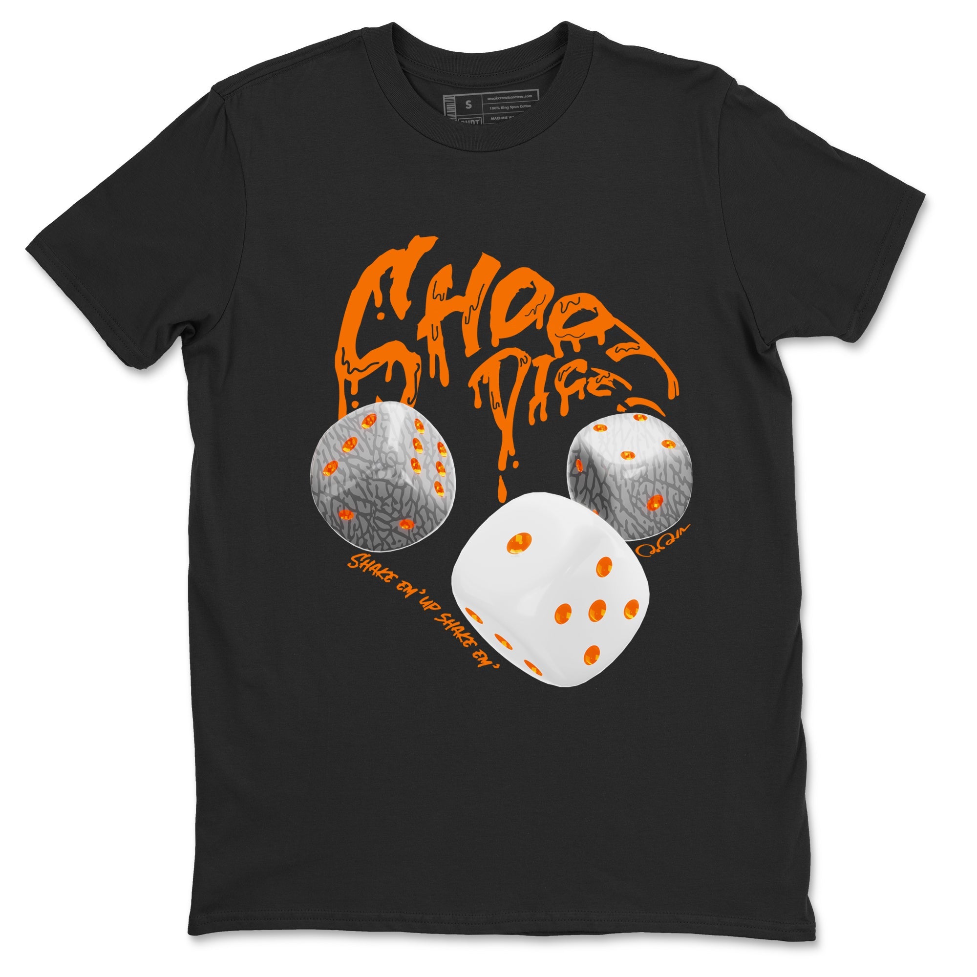 3s Georgia Peach shirt to match jordans Shoot Dice sneaker tees Air Jordan 3 Georgia Peach Drip Gear Zone unisex cotton Black 2 crew neck shirt
