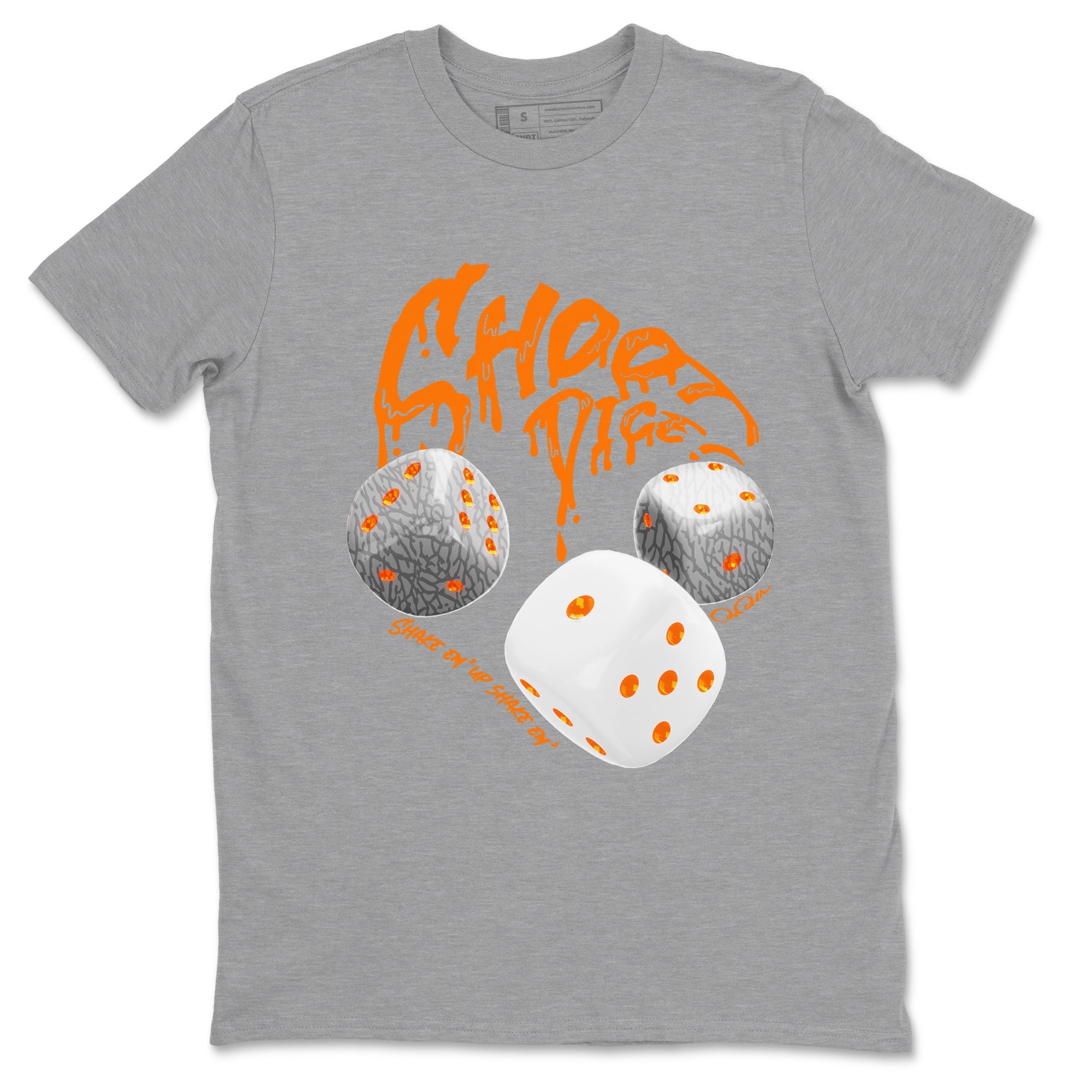 3s Georgia Peach shirt to match jordans Shoot Dice sneaker tees Air Jordan 3 Georgia Peach Drip Gear Zone unisex cotton Heather Grey 2 crew neck shirt