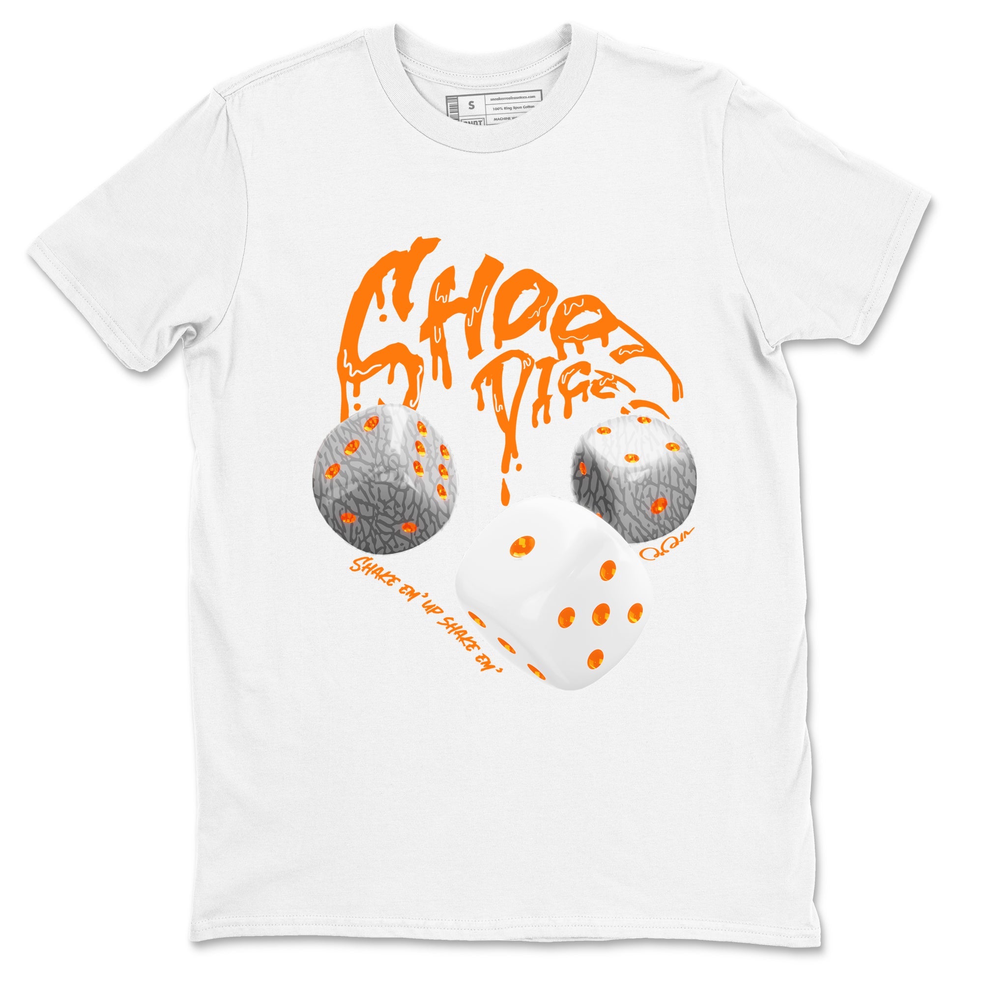 3s Georgia Peach shirt to match jordans Shoot Dice sneaker tees Air Jordan 3 Georgia Peach Drip Gear Zone unisex cotton White 2 crew neck shirt