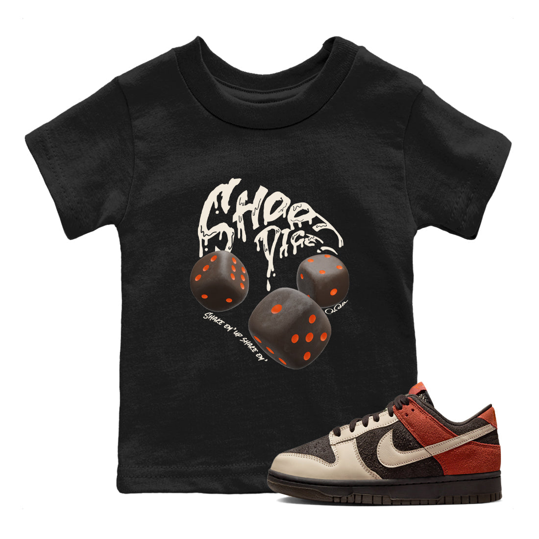 Dunk Red Panda shirt to match jordans Shoot Dice sneaker tees Nike Dunk LowRed Panda Drip Gear Zone Baby Toddler Black 1 T-Shirt